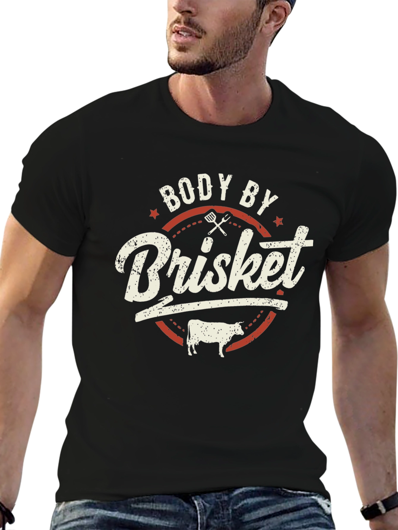 Body By Brisket Funny BBQ Graphic T-Shirt