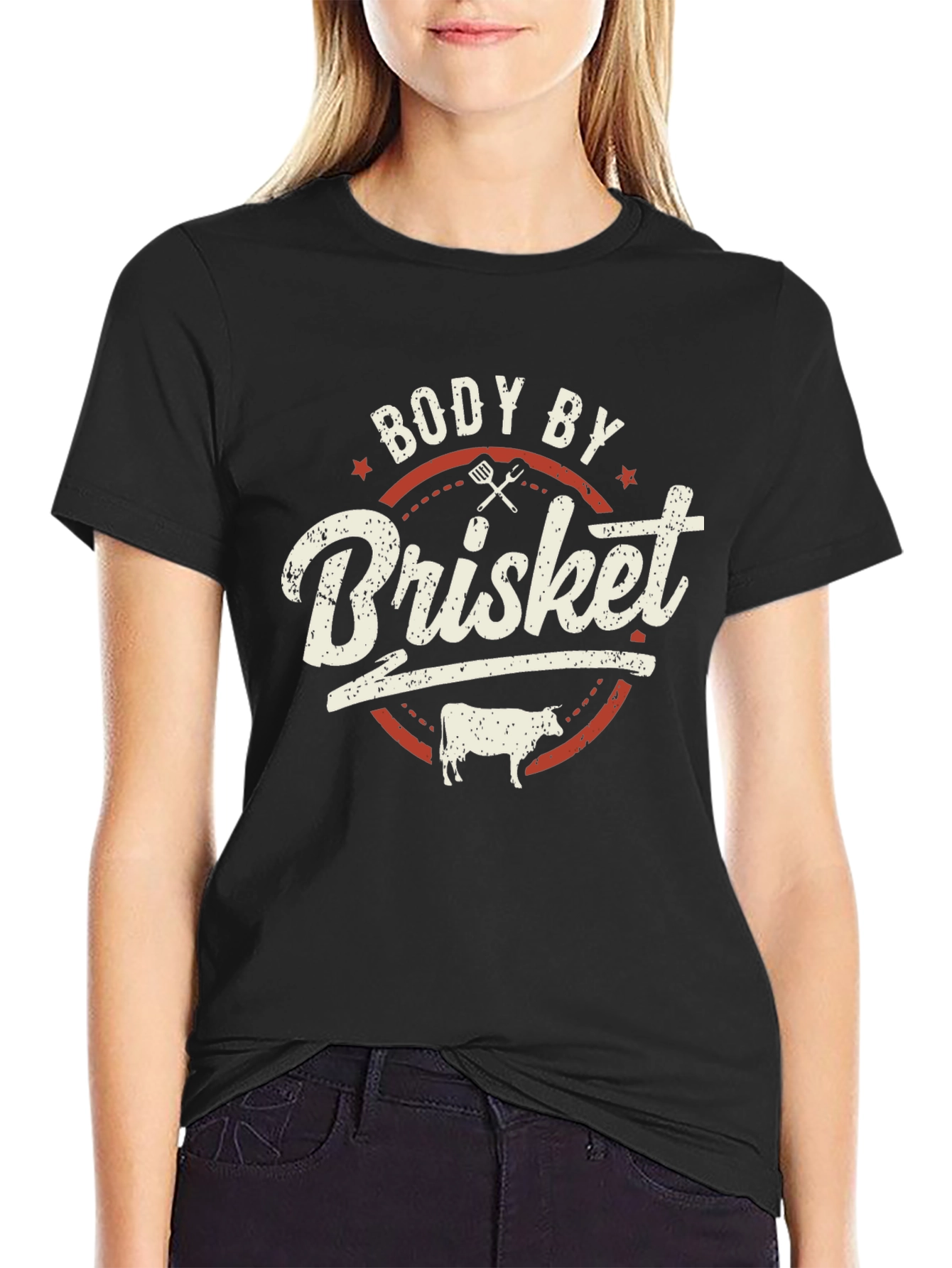 Body By Brisket Funny BBQ Graphic T-Shirt