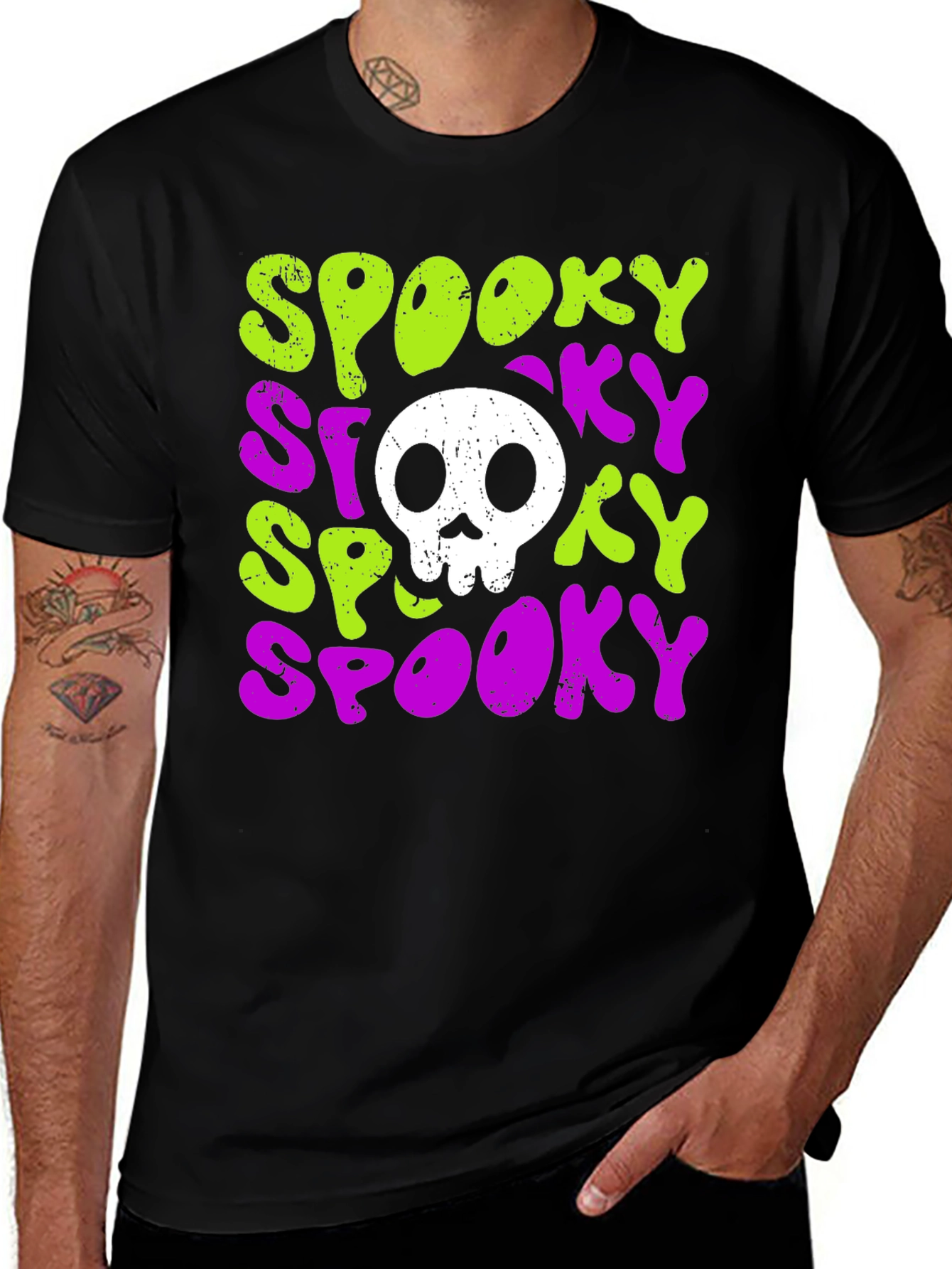 Spooky Skull Graphic T-Shirt