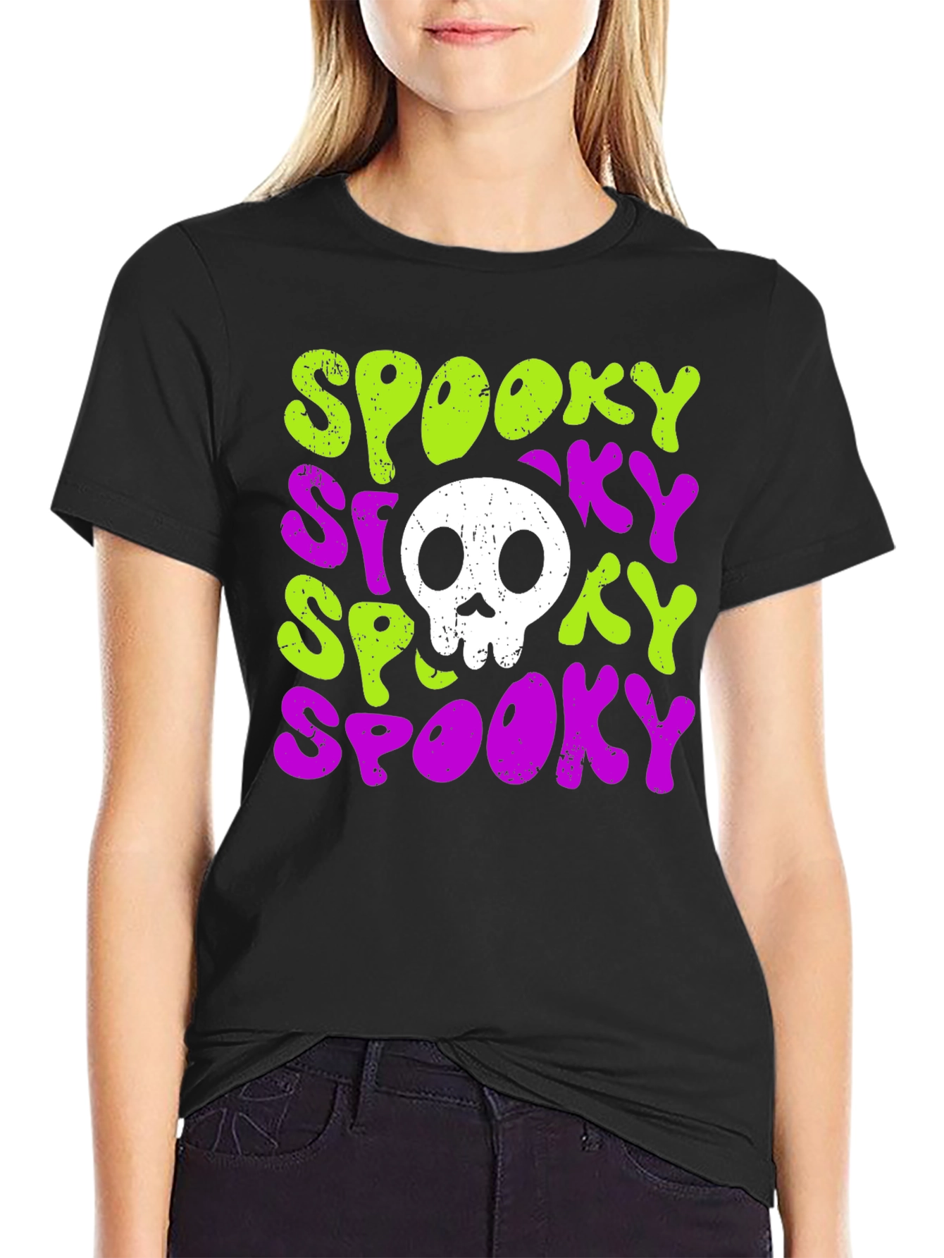 Spooky Skull Graphic T-Shirt