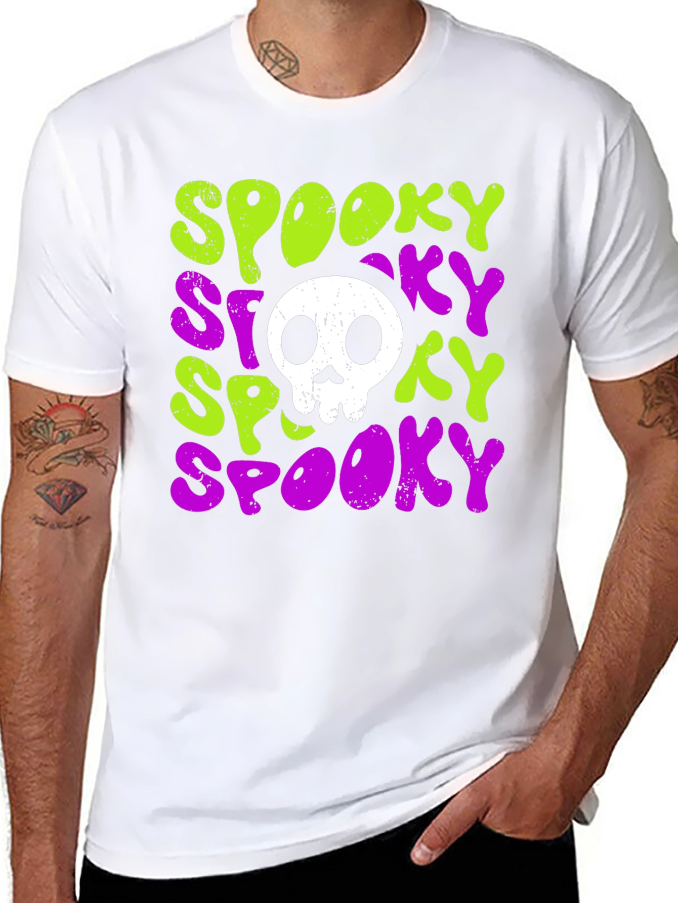 Spooky Skull Graphic T-Shirt