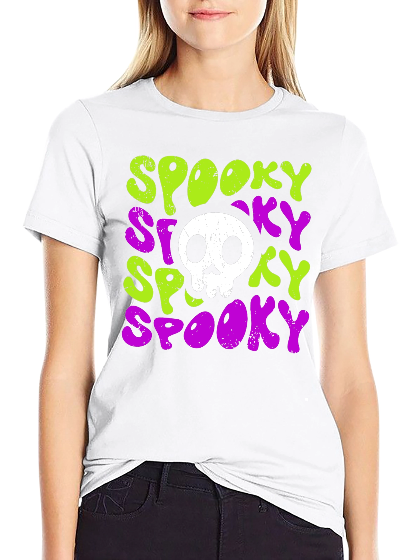 Spooky Skull Graphic T-Shirt