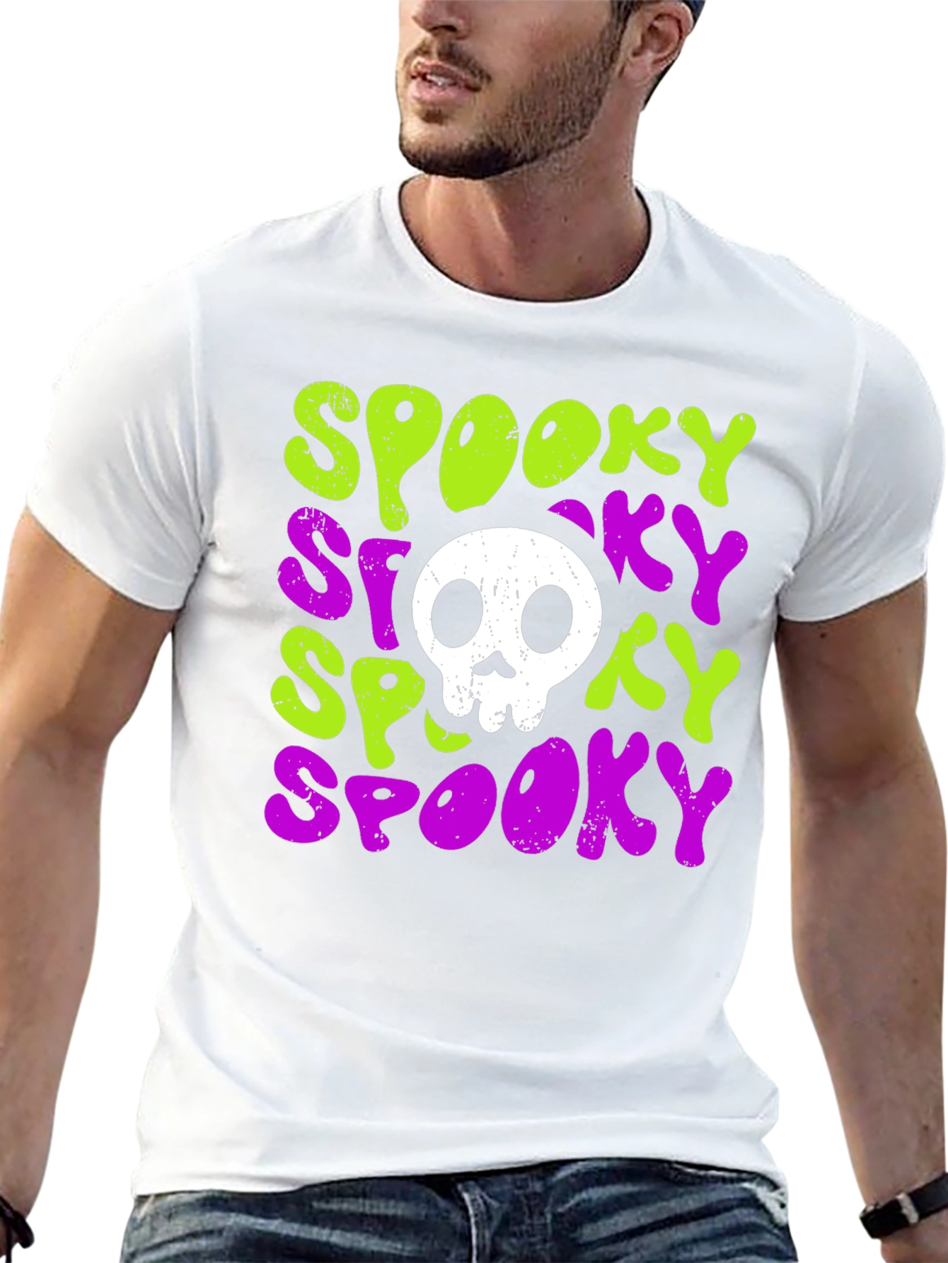 Spooky Skull Graphic T-Shirt