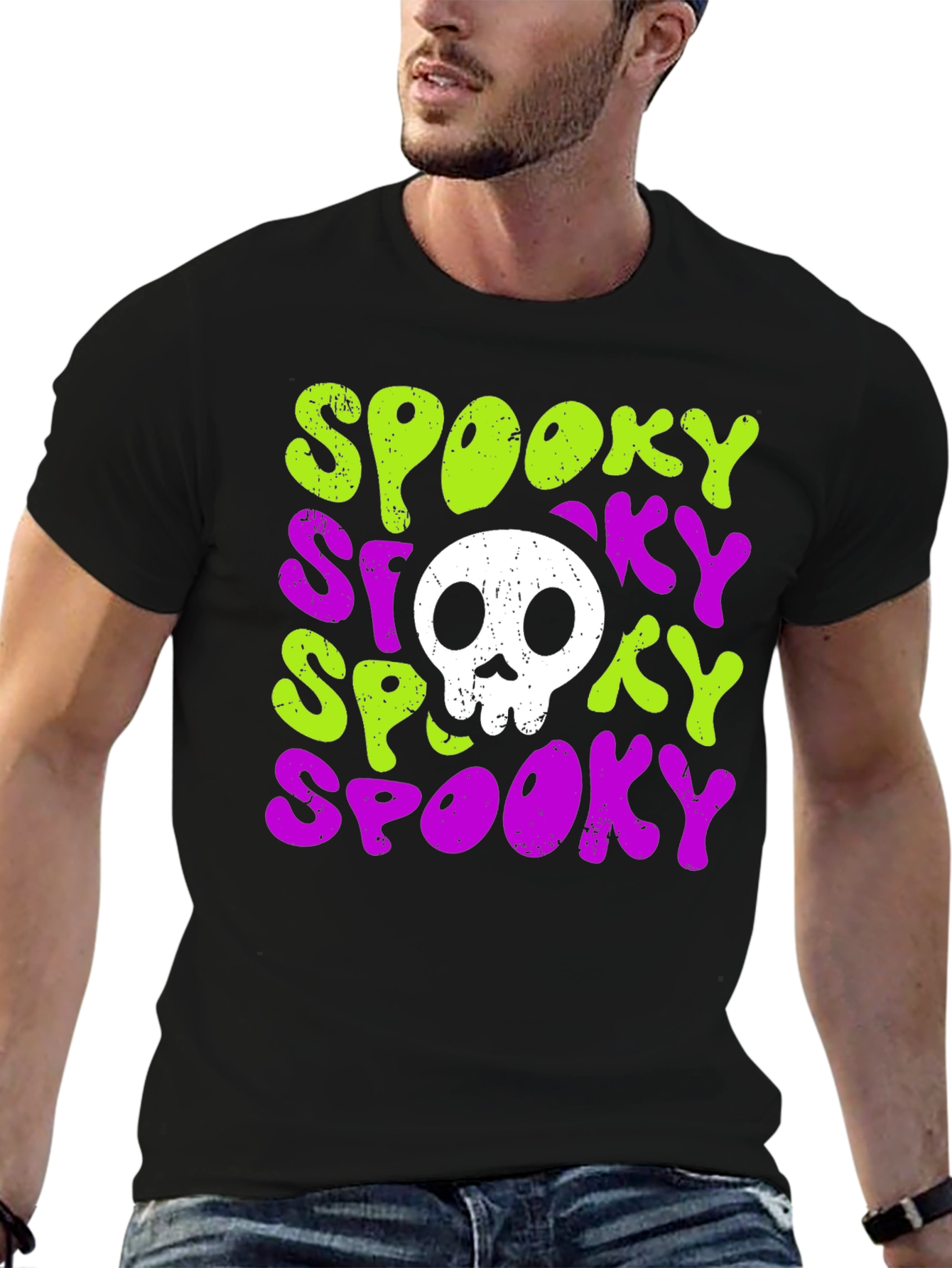 Spooky Skull Graphic T-Shirt