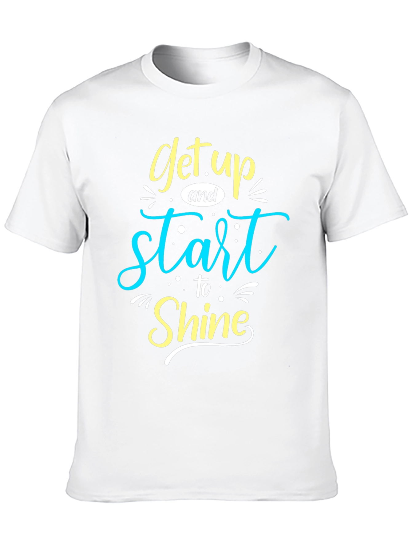 Get Up and Start to Shine Black Graphic Tee