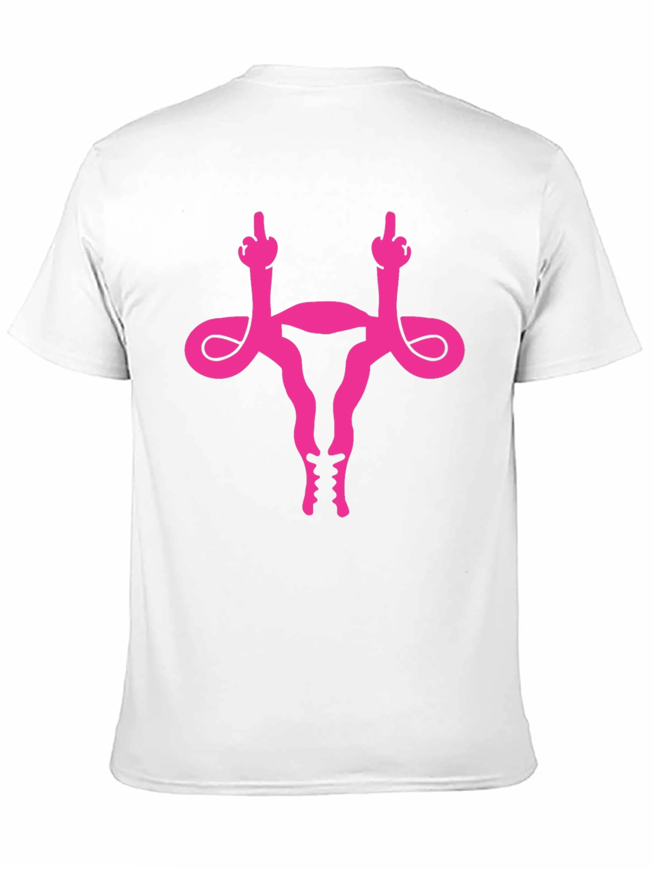 Uterus Middle Finger Graphic Tee - Black