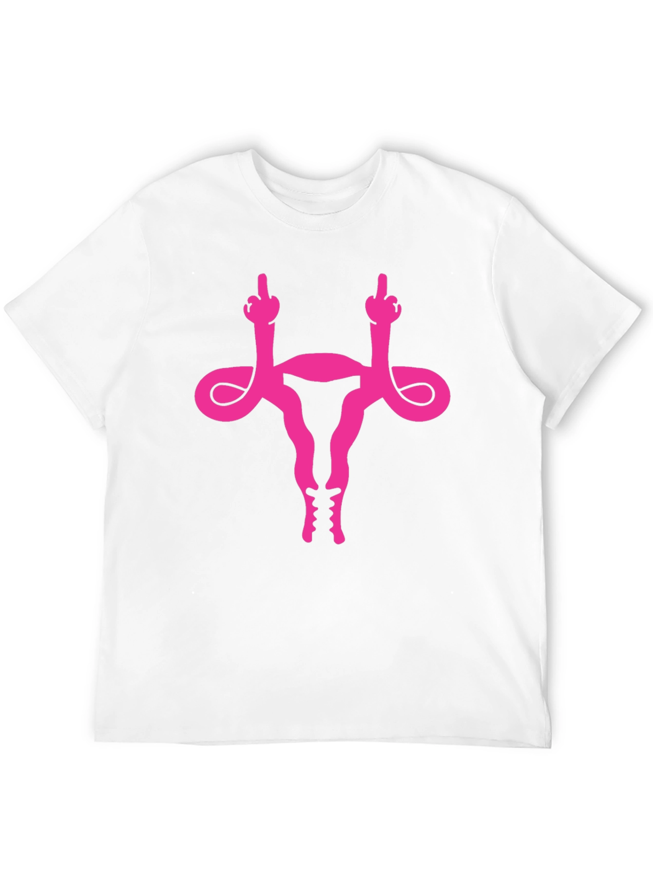 Uterus Middle Finger Graphic Tee - Black
