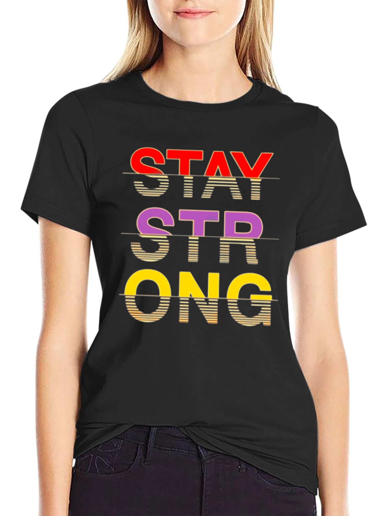 Stay Strong Graphic Tee - Stylish Comfort