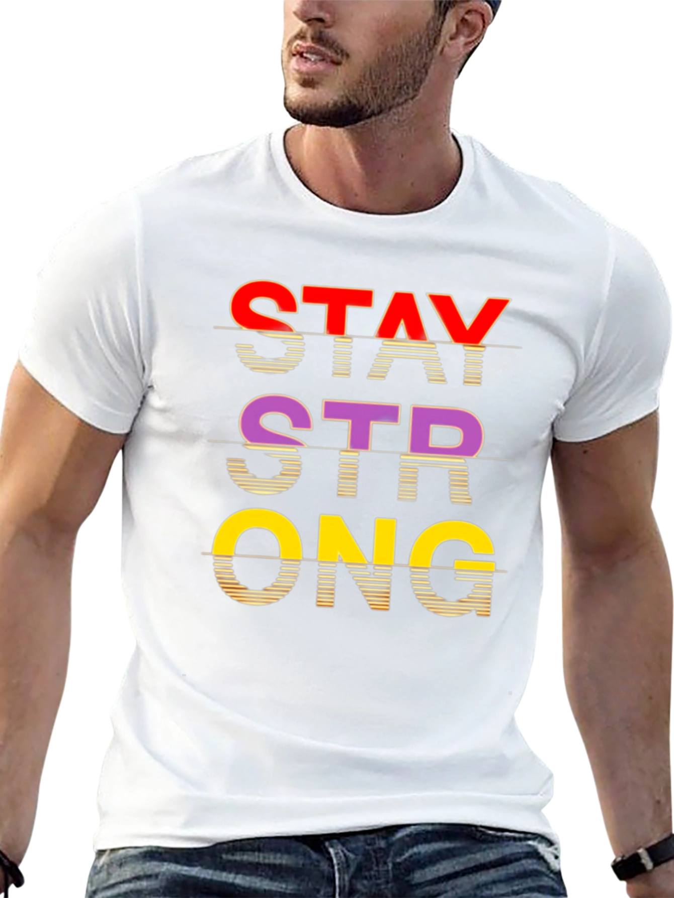 Stay Strong Graphic Tee - Stylish Comfort
