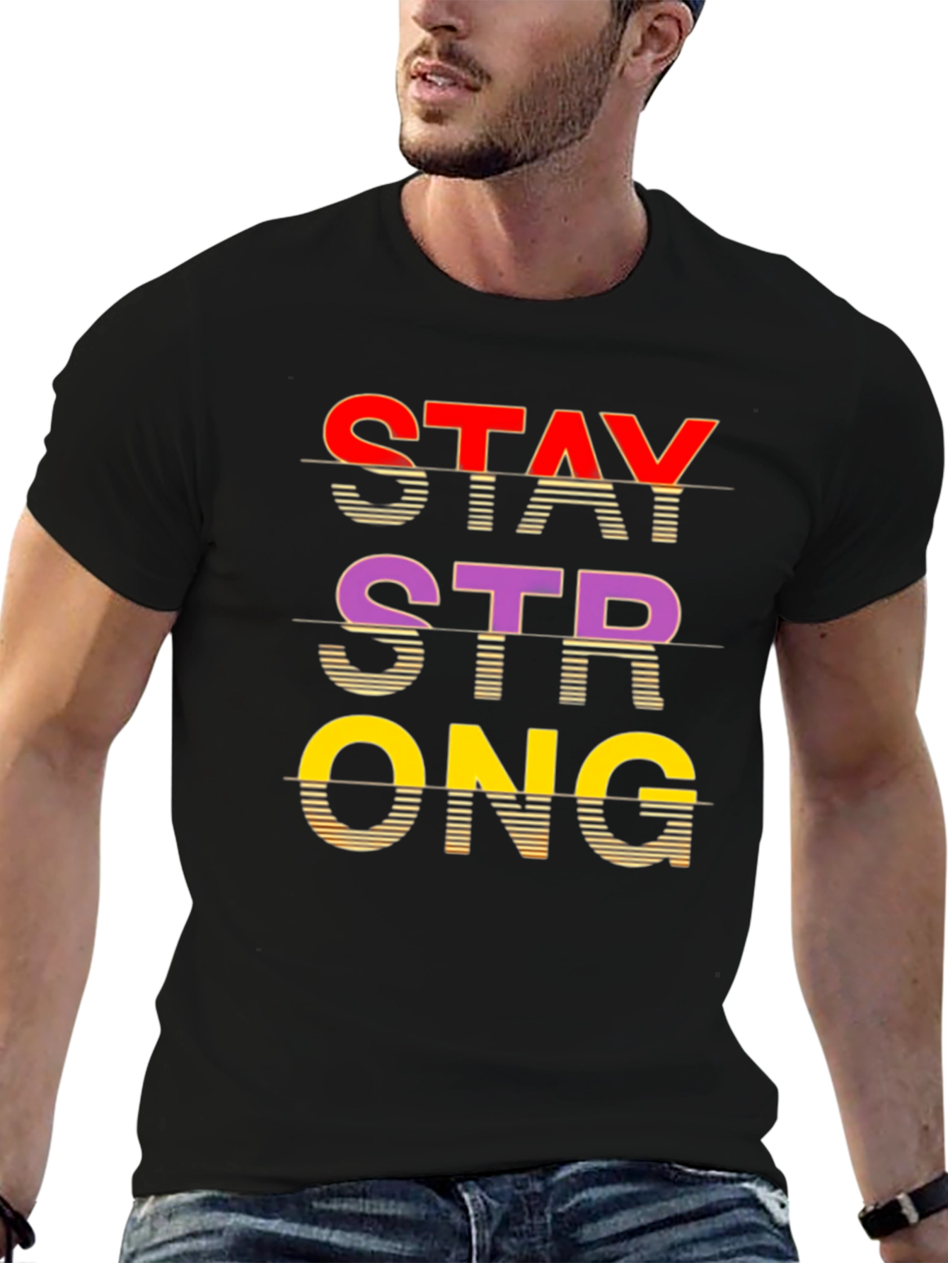 Stay Strong Graphic Tee - Stylish Comfort