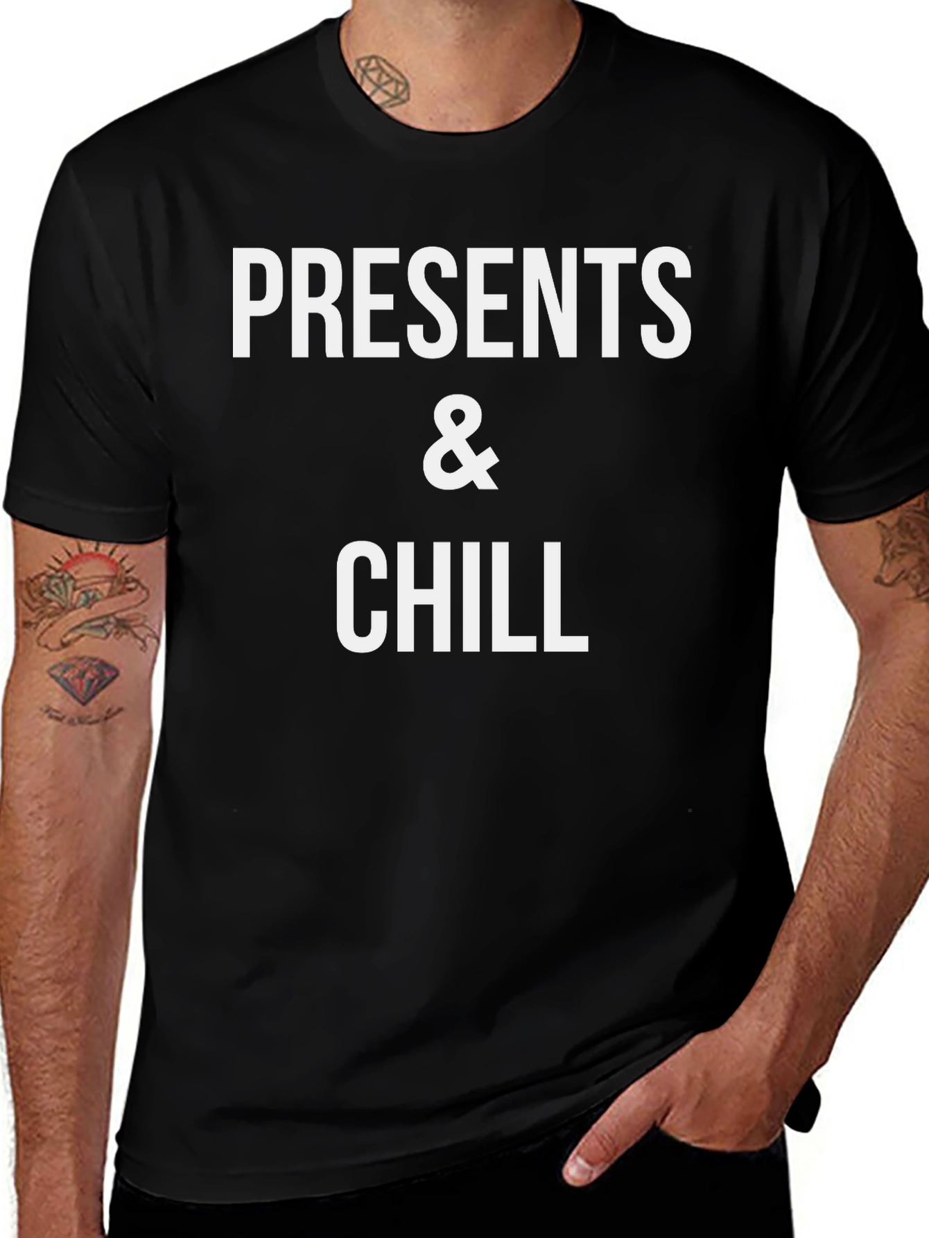 Presents & Chill Graphic Tee - Black