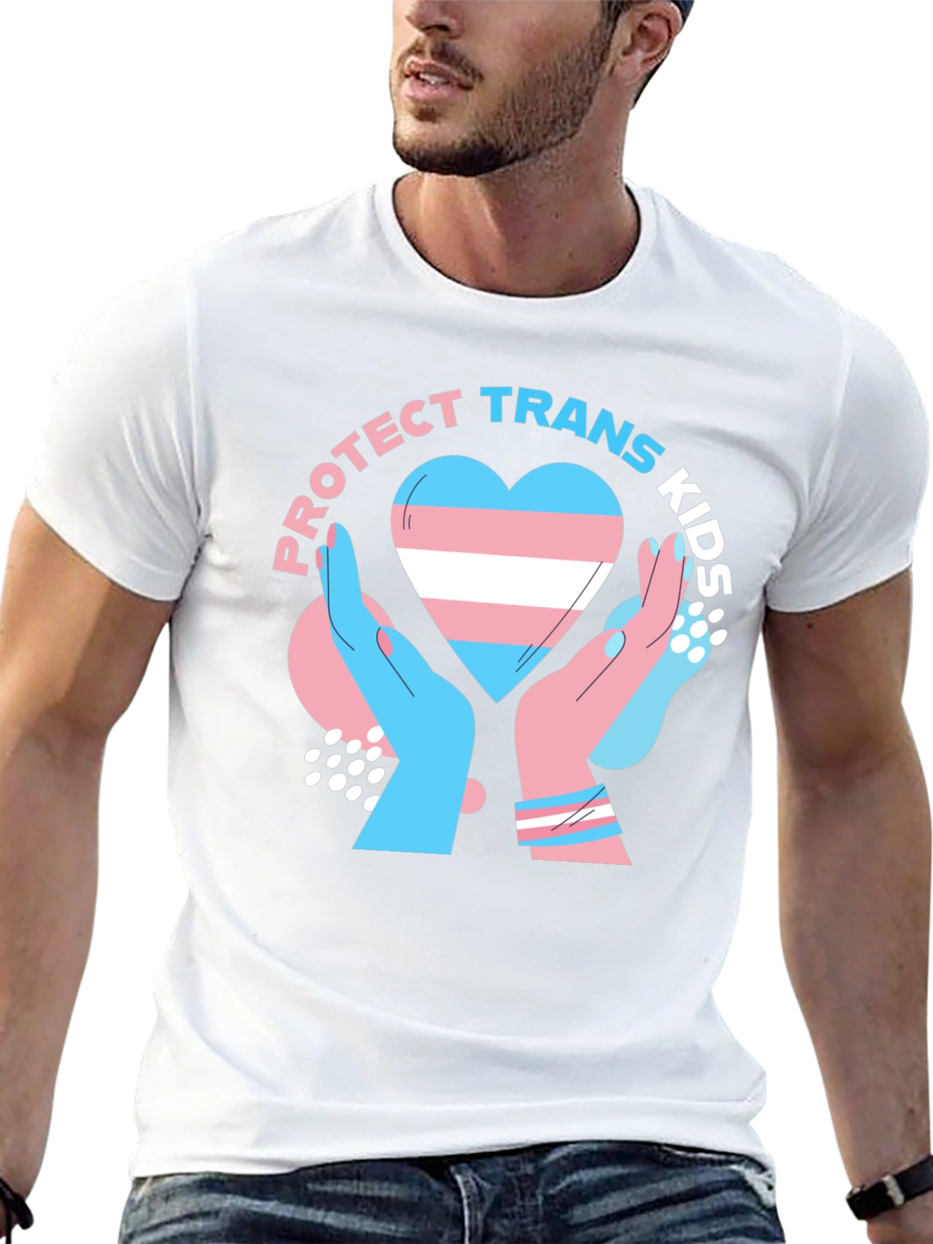 Protect Trans Kids Black Graphic T-Shirt