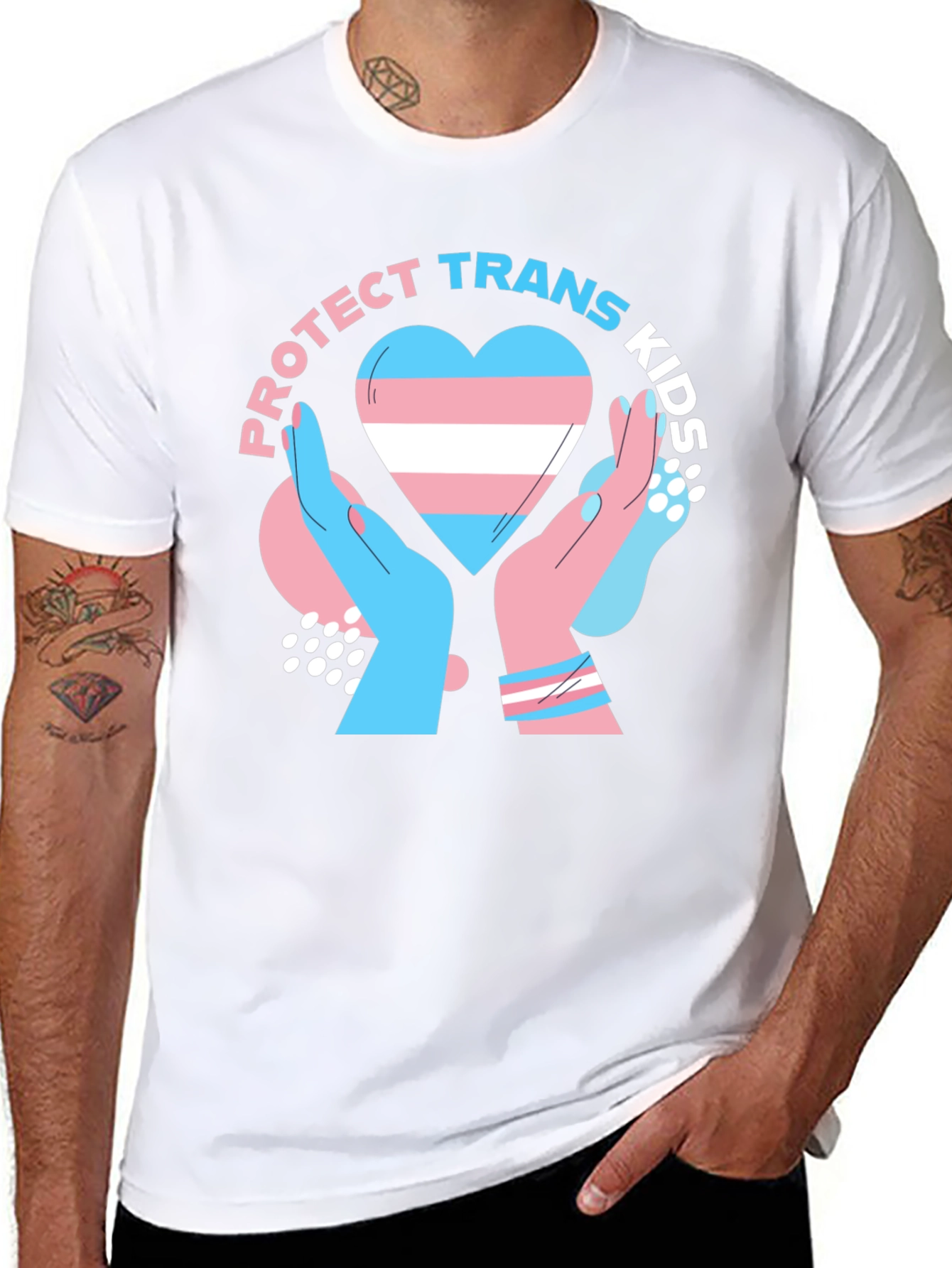 Protect Trans Kids Black Graphic T-Shirt