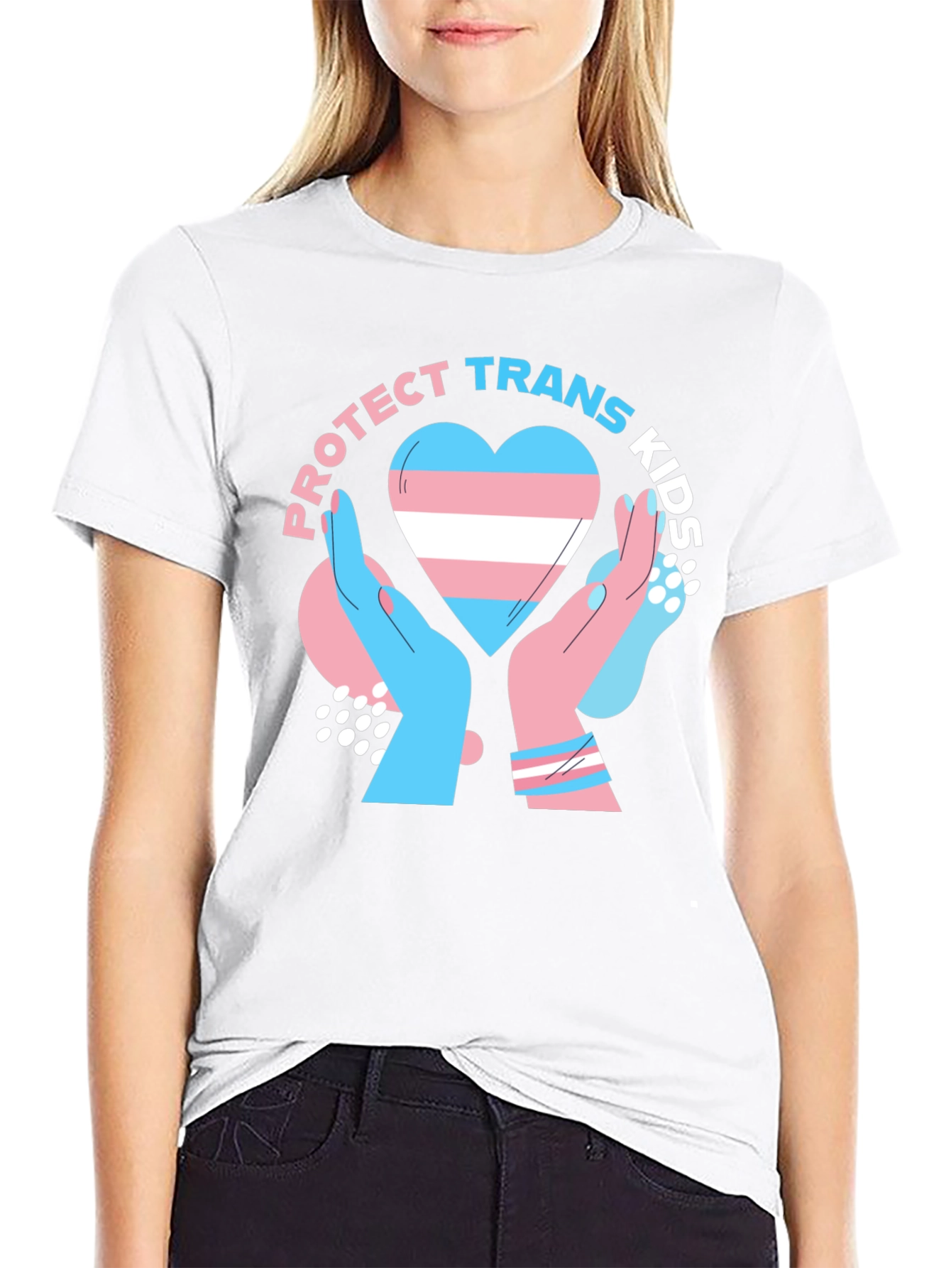 Protect Trans Kids Black Graphic T-Shirt