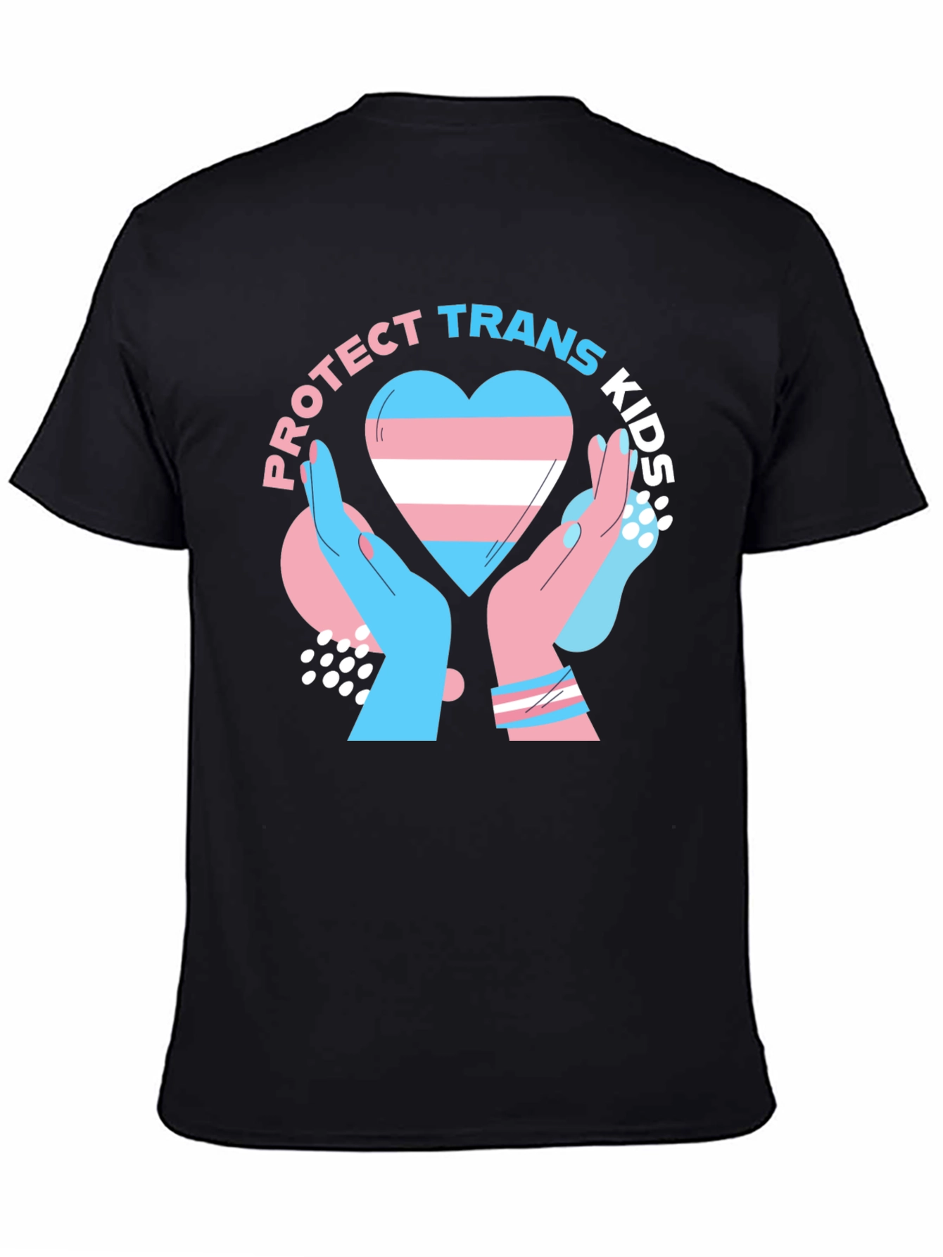 Protect Trans Kids Black Graphic T-Shirt