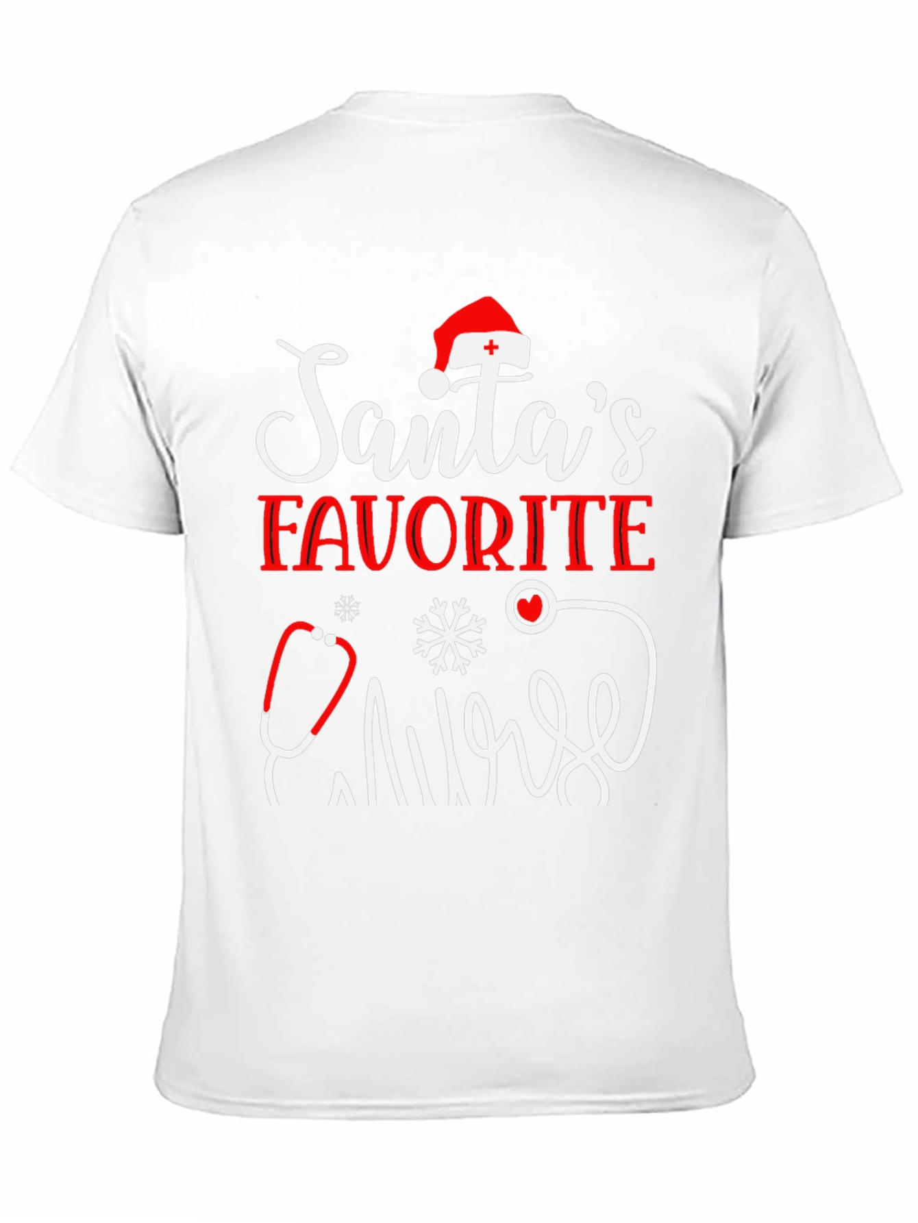 Santas Favorite Nurse Holiday T-Shirt