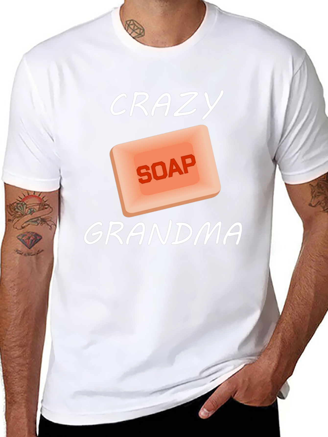 Crazy Soap Grandma T-Shirt - Unique Graphic Tee