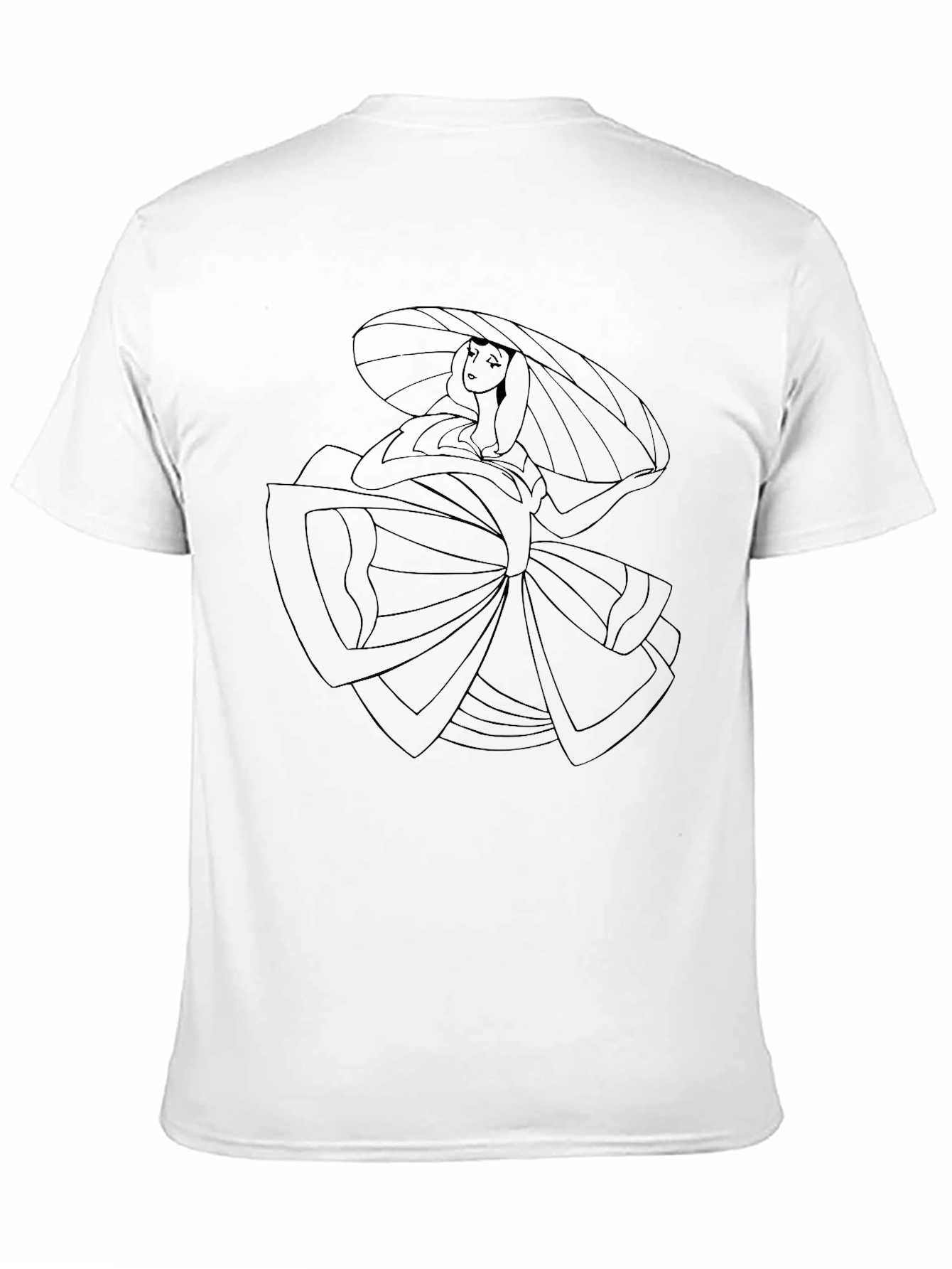 Elegant Woman Graphic Tee - Stylish Black T-Shirt