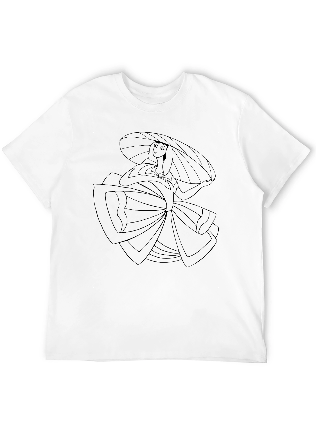 Elegant Woman Graphic Tee - Stylish Black T-Shirt