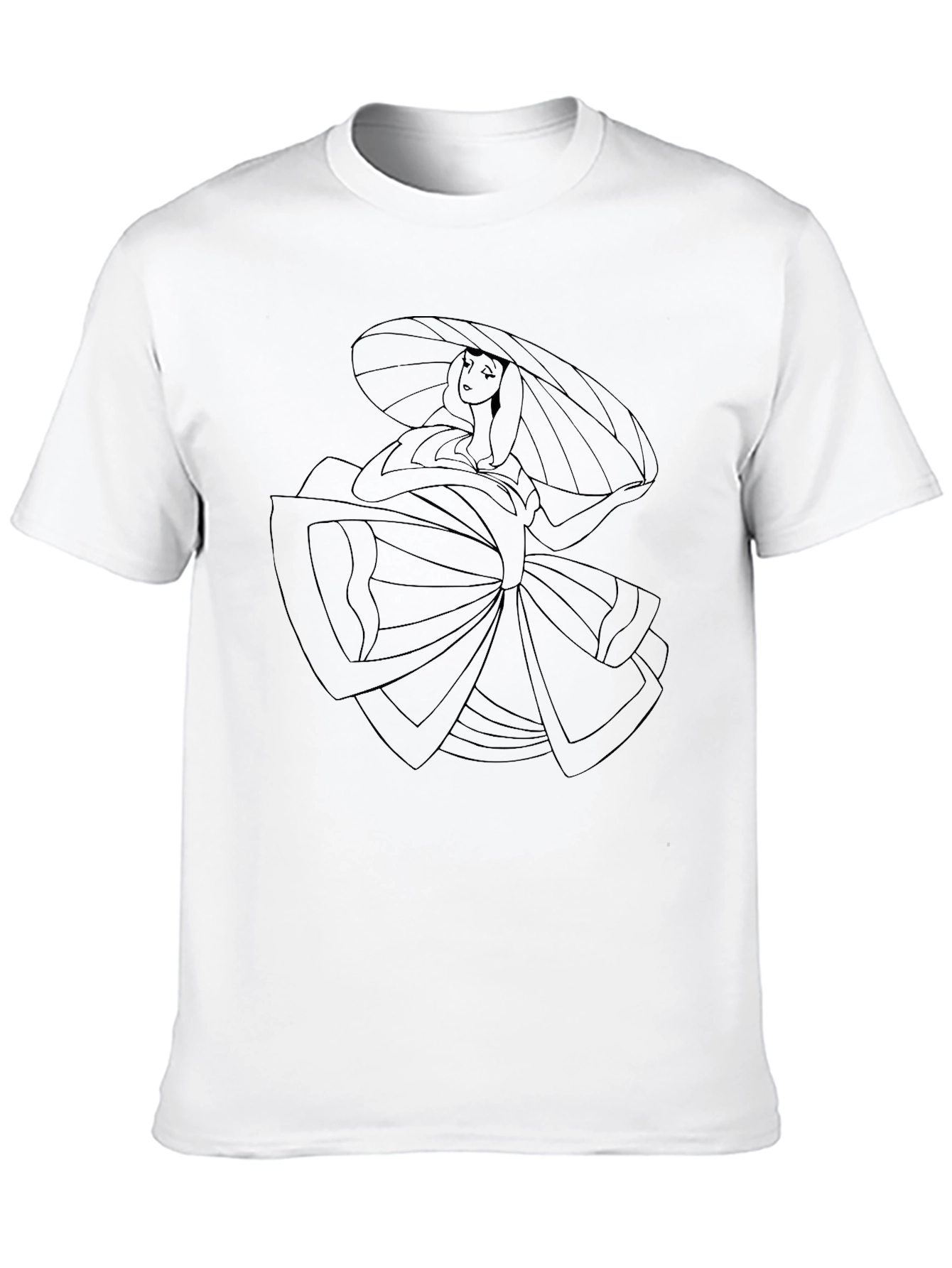 Elegant Woman Graphic Tee - Stylish Black T-Shirt
