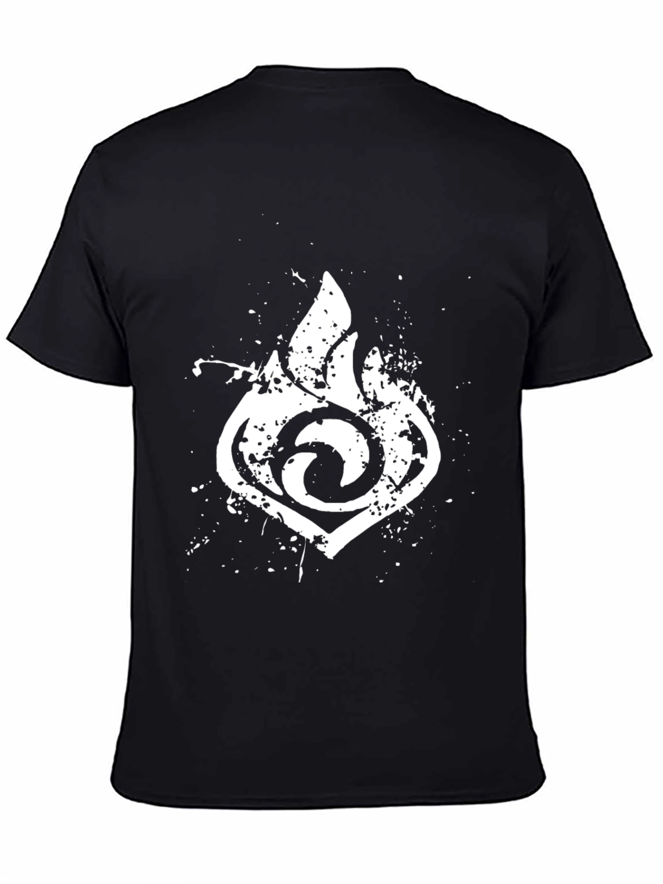 Pyro Vision Black Tee - Genshin Impact Inspired