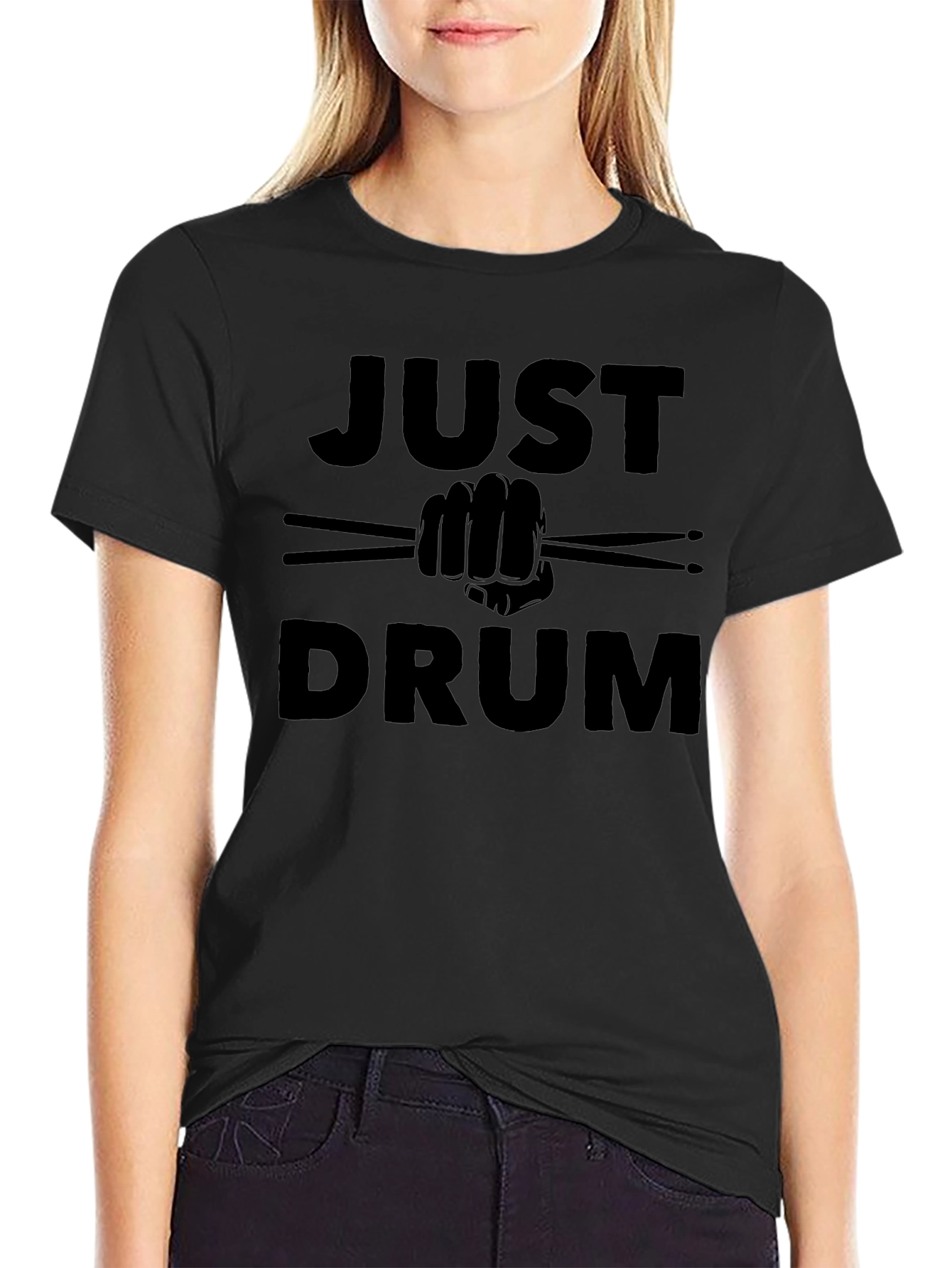Just Drum - Black Graphic Tee