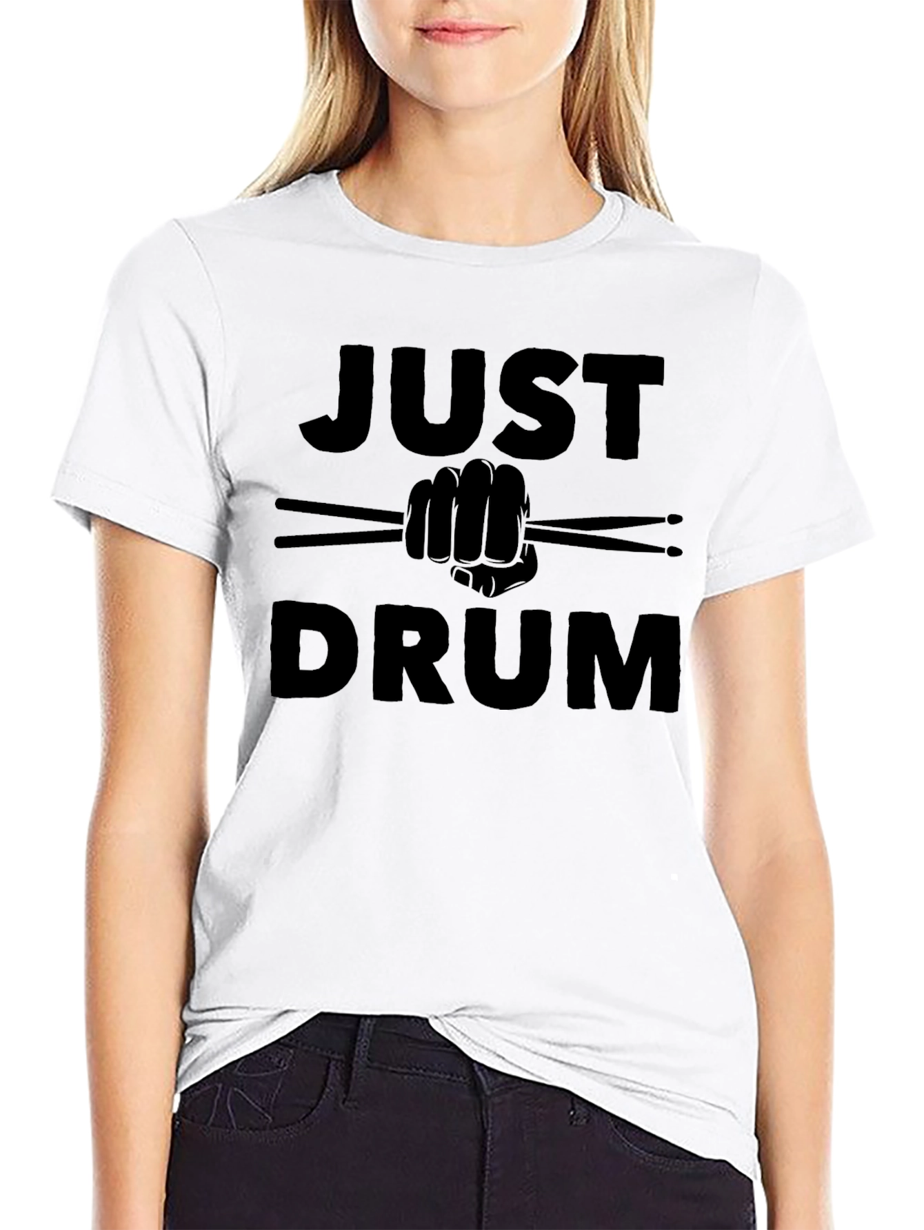 Just Drum - Black Graphic Tee