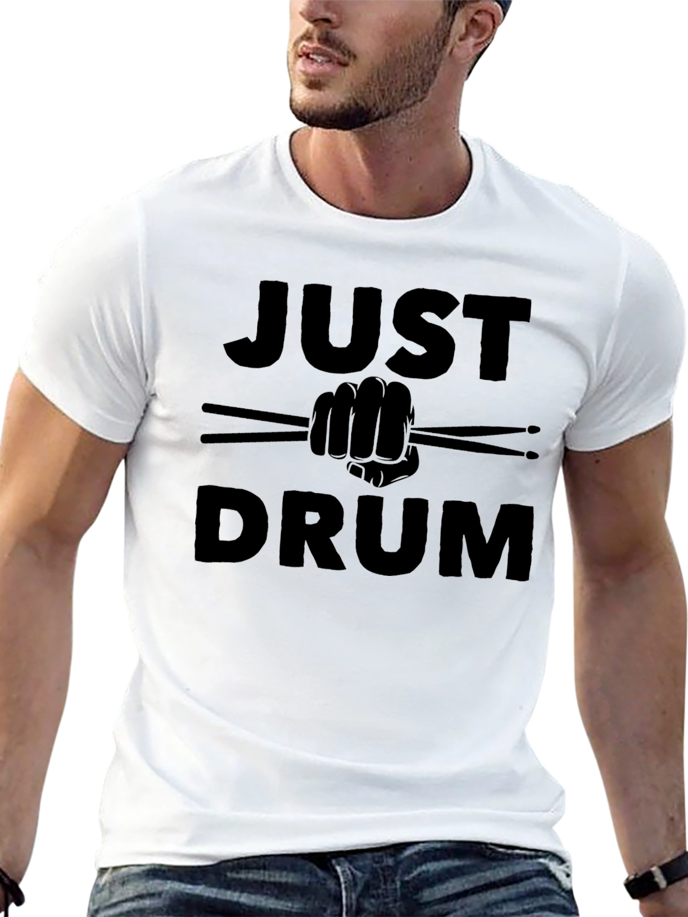 Just Drum - Black Graphic Tee