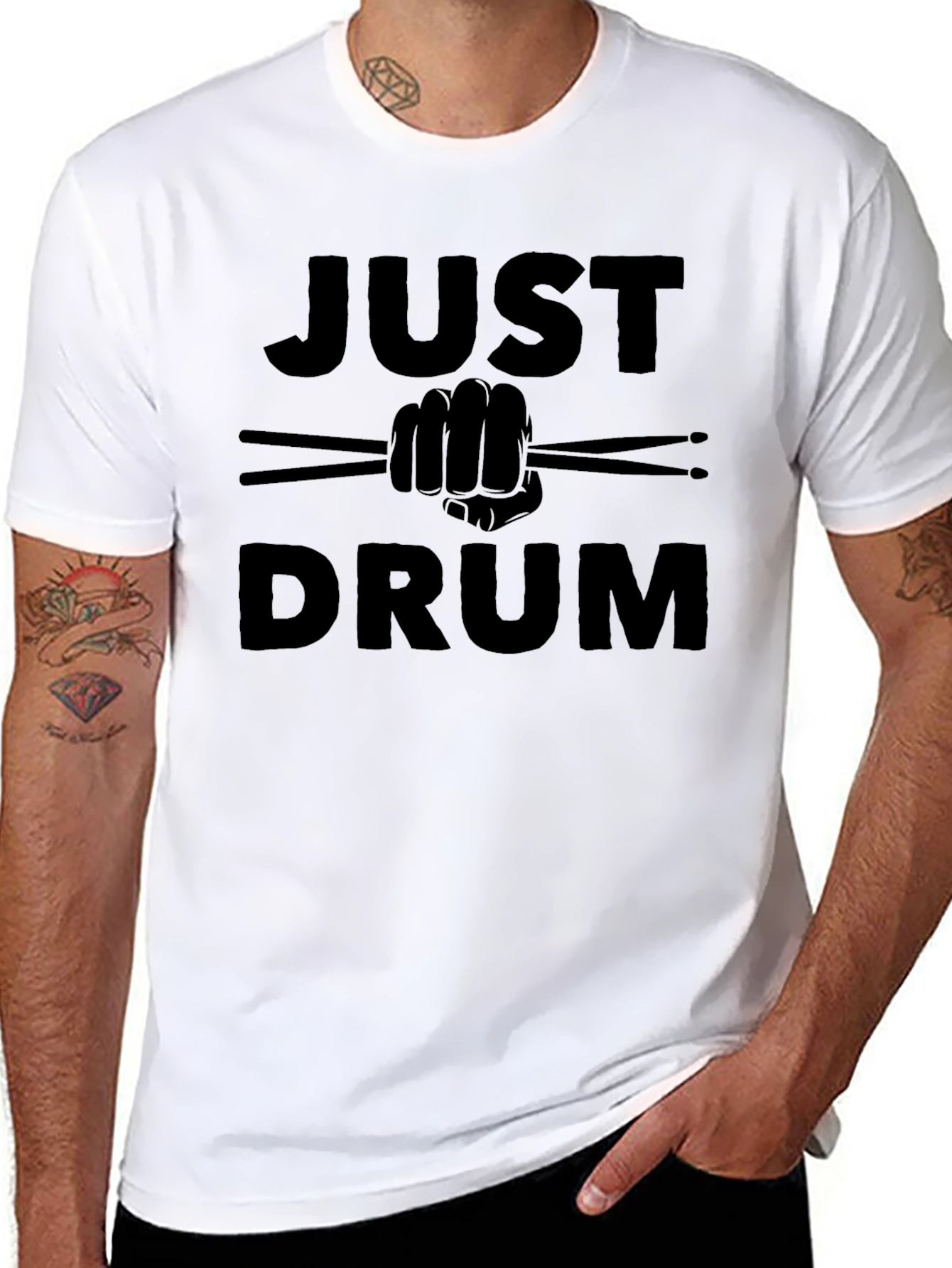 Just Drum - Black Graphic Tee