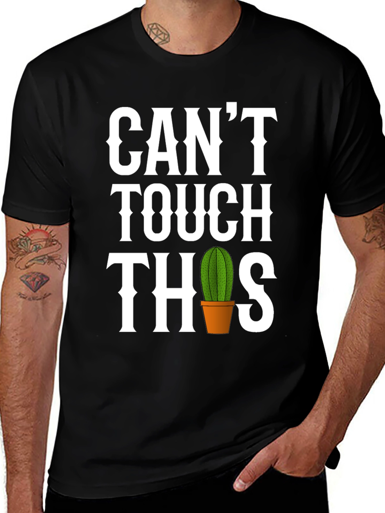 Funny Cactus T-Shirt - Cant Touch This