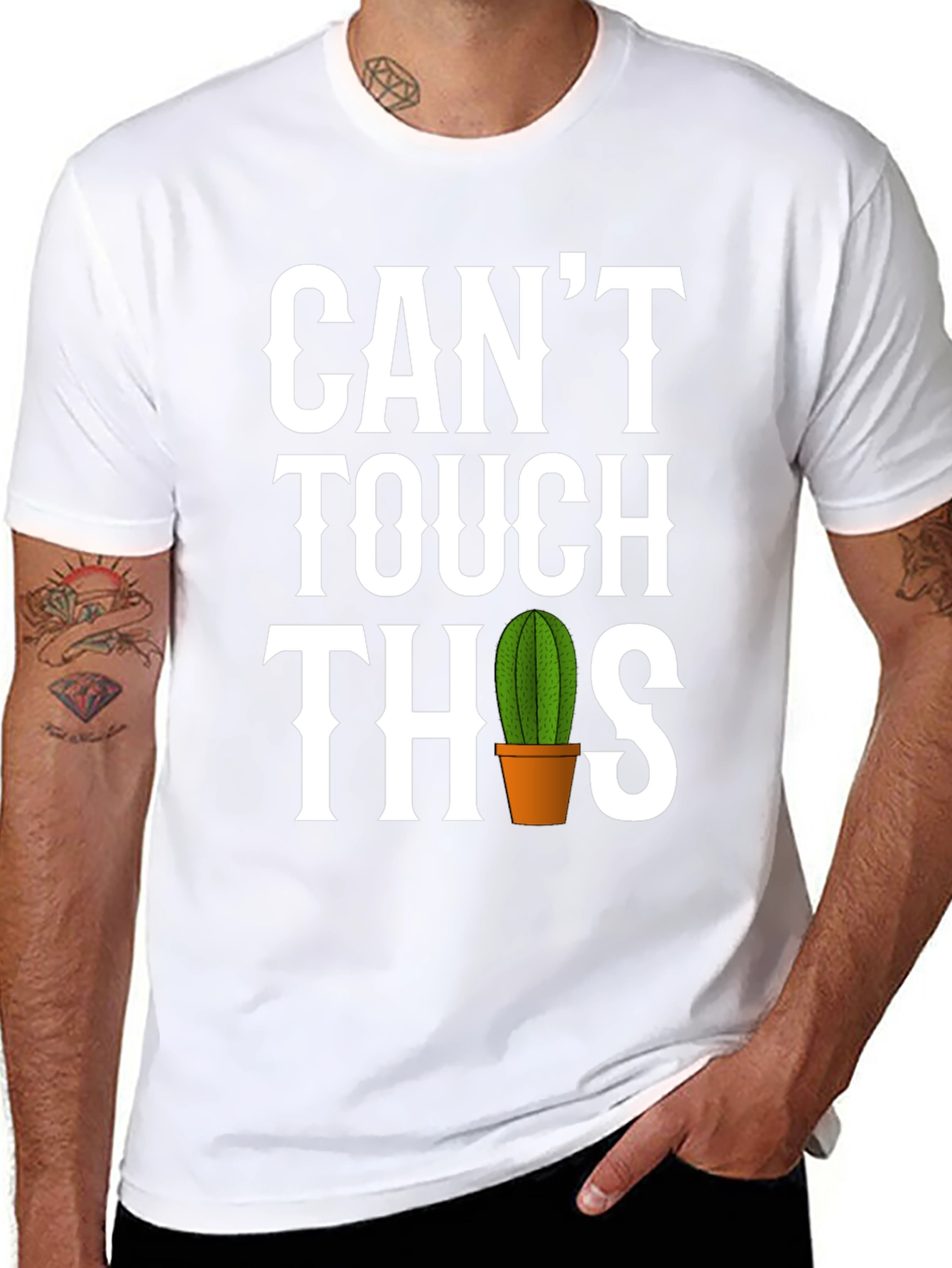 Funny Cactus T-Shirt - Cant Touch This