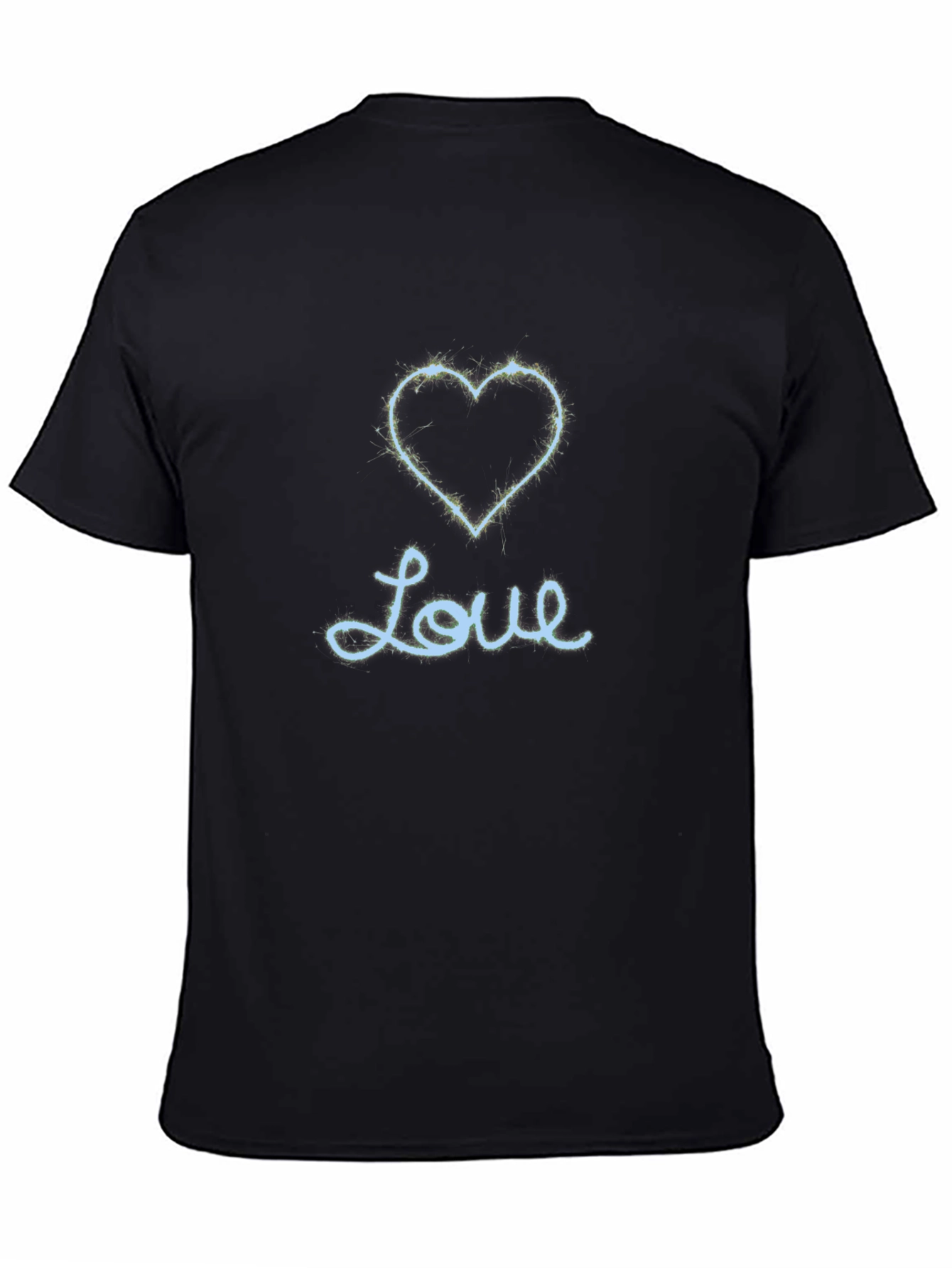 Love Heart Graphic Tee - Trendy Casual Black T-Shirt