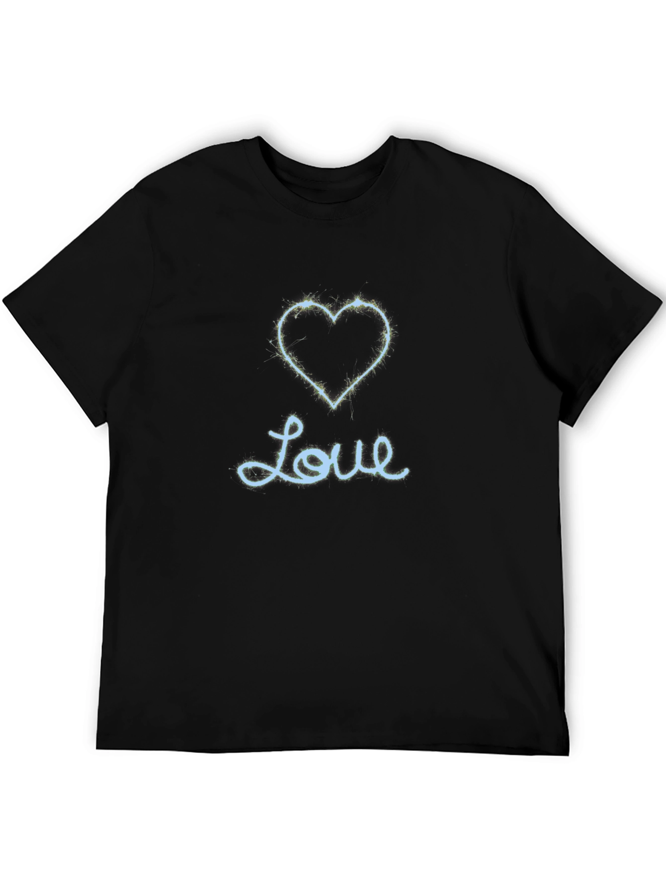 Love Heart Graphic Tee - Trendy Casual Black T-Shirt