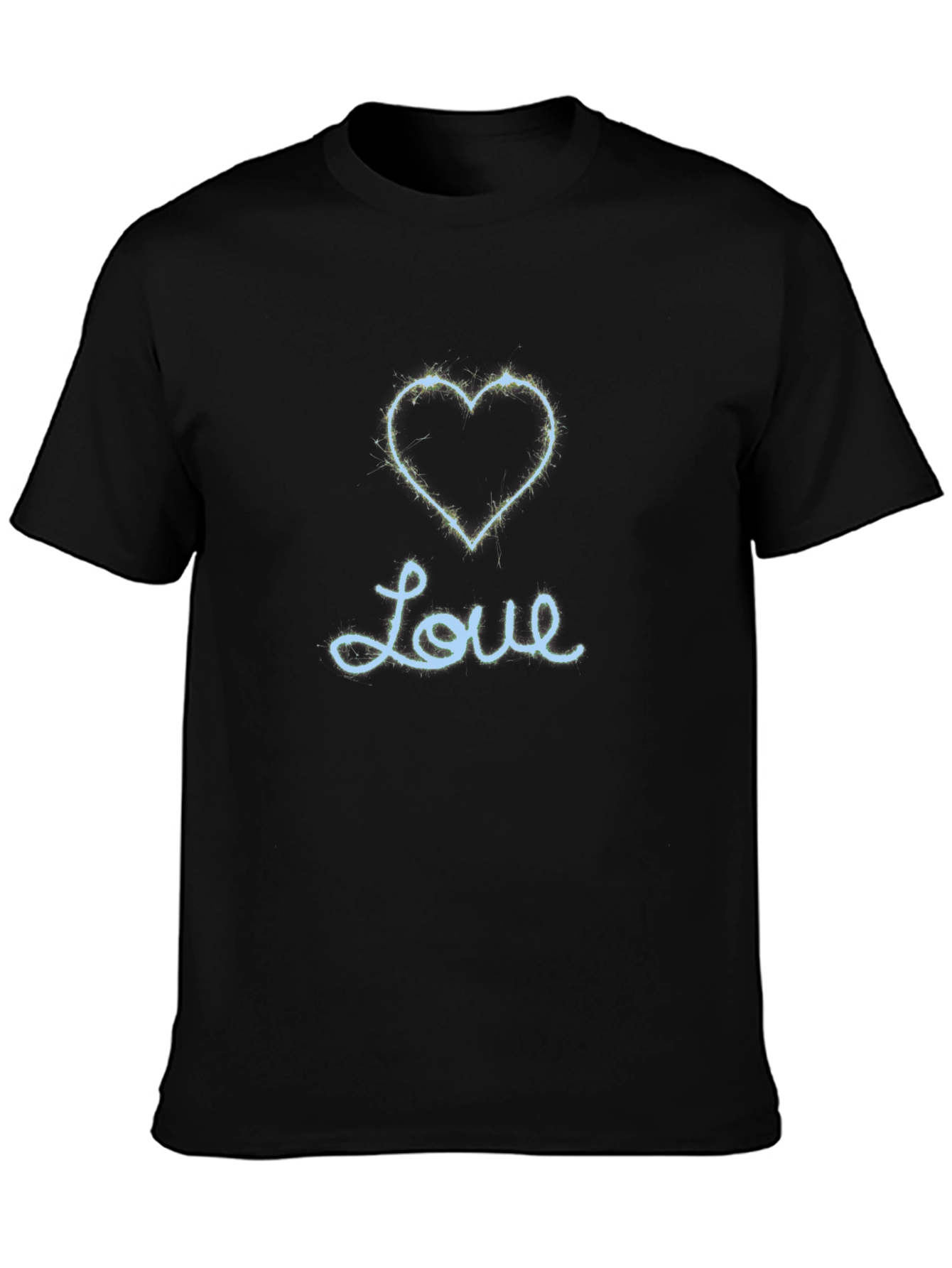 Love Heart Graphic Tee - Trendy Casual Black T-Shirt