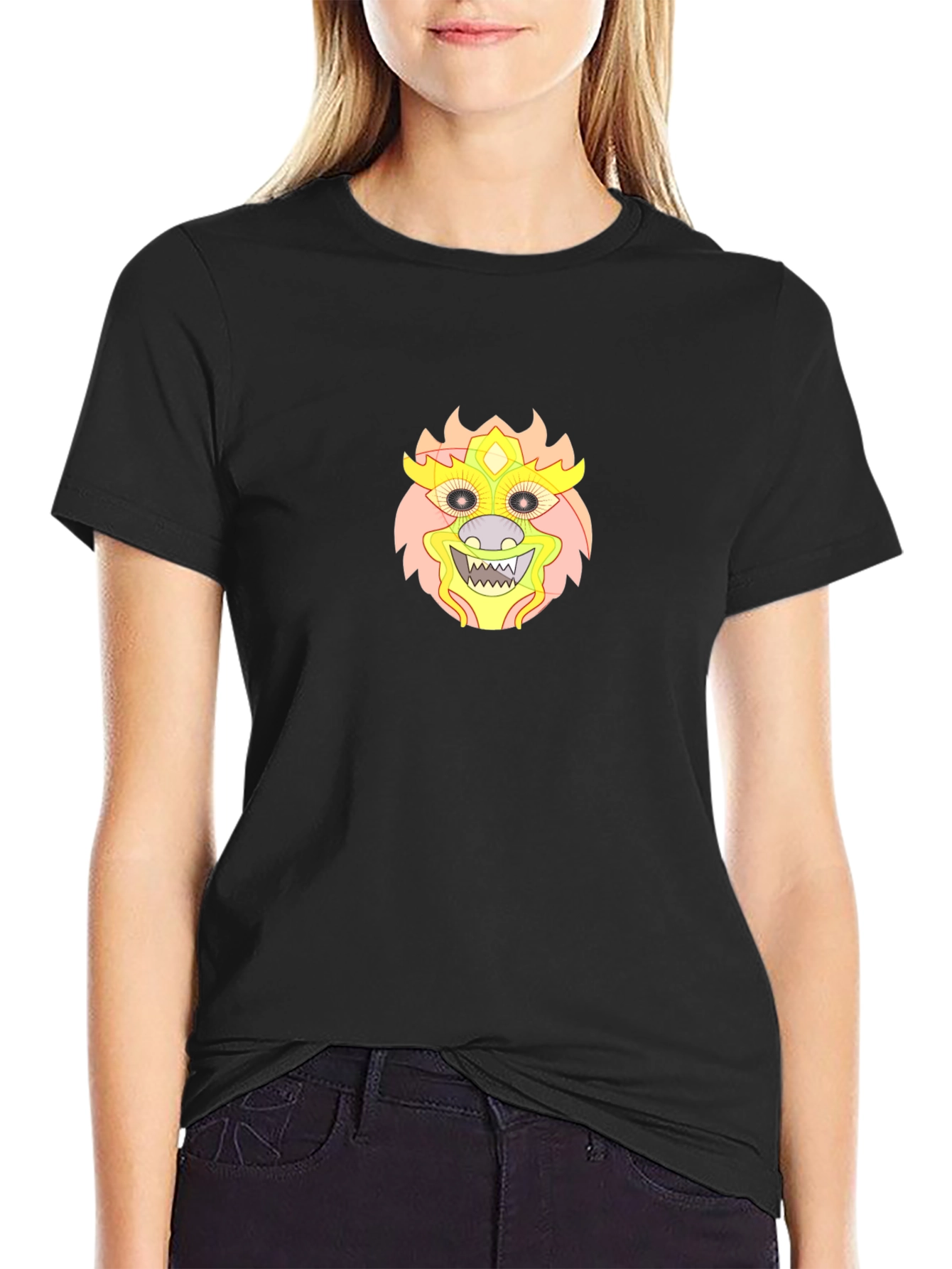 Monster Graphic Tee - Stylish Black T-Shirt