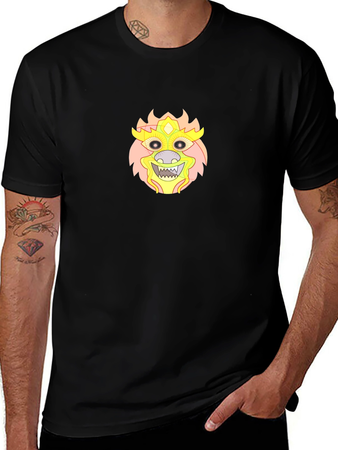 Monster Graphic Tee - Stylish Black T-Shirt