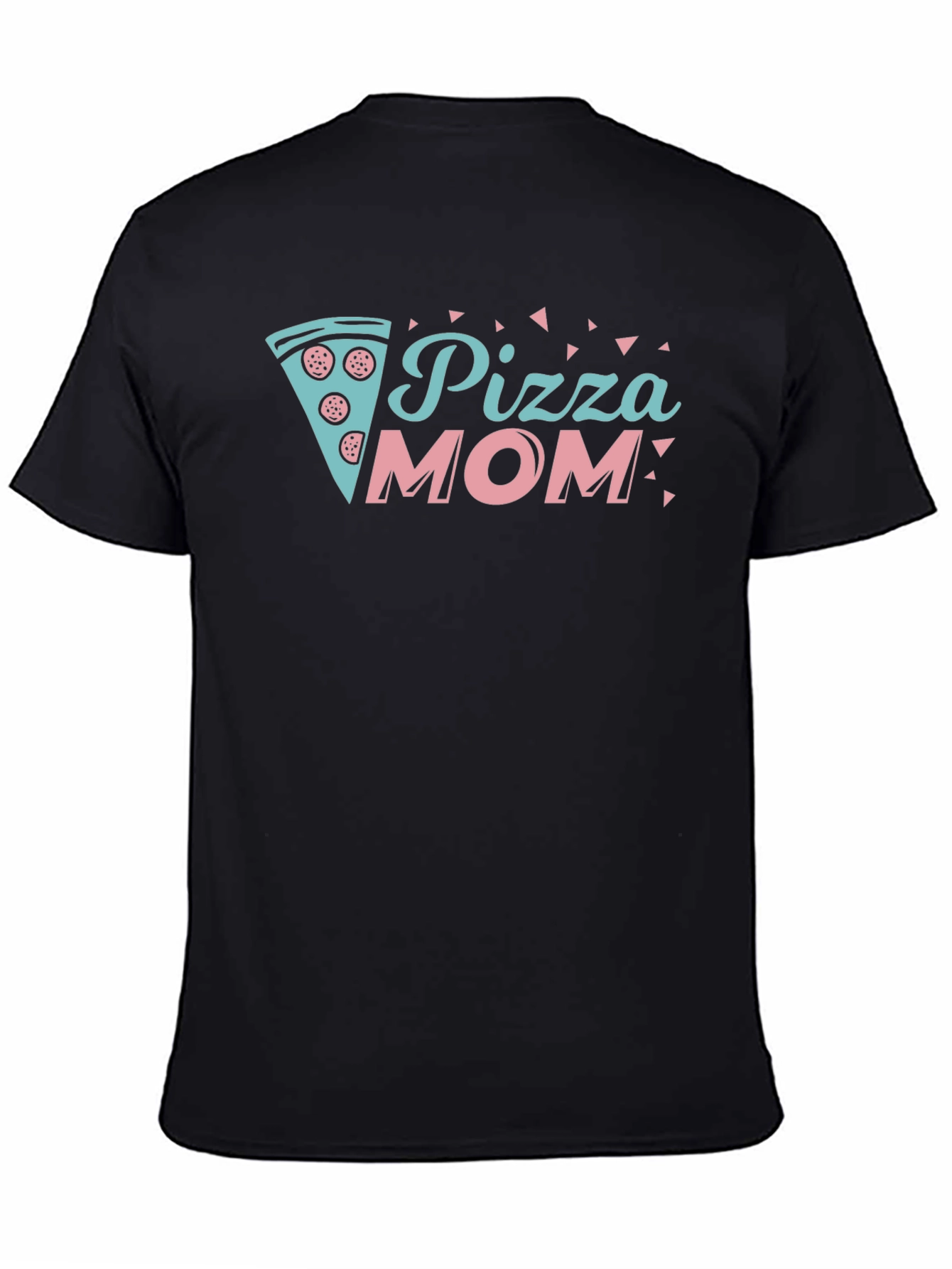 Pizza Mom Graphic T-Shirt - Black Casual Tee