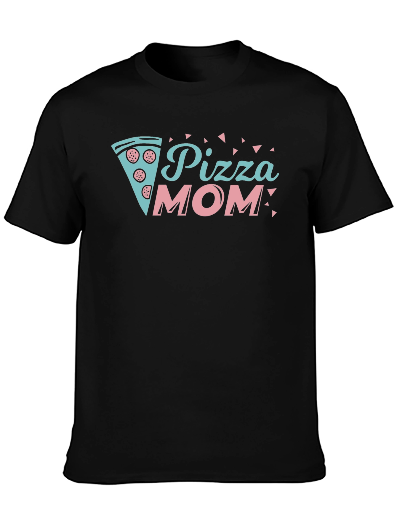 Pizza Mom Graphic T-Shirt - Black Casual Tee
