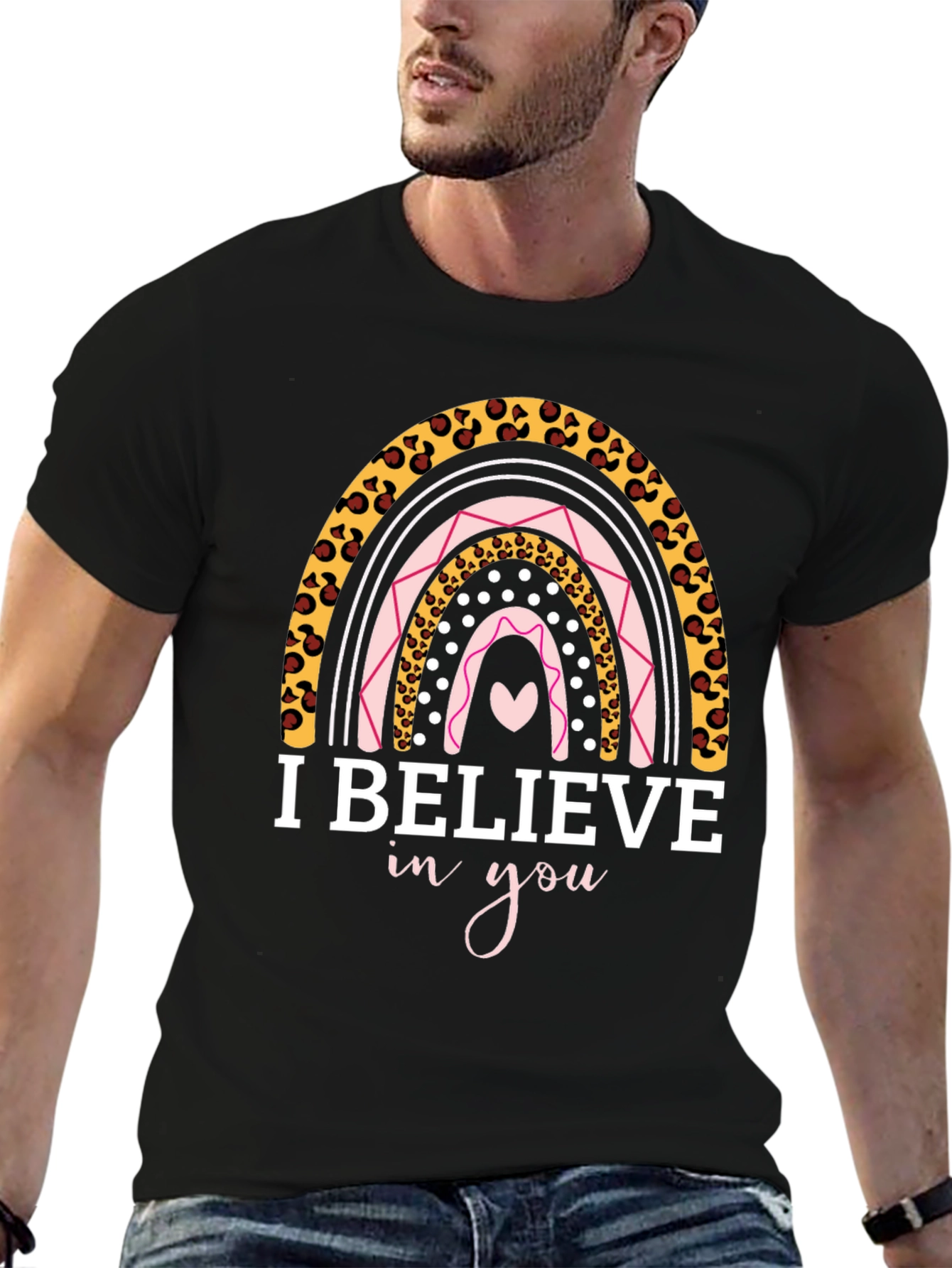 I Believe In You Rainbow Graphic Tee