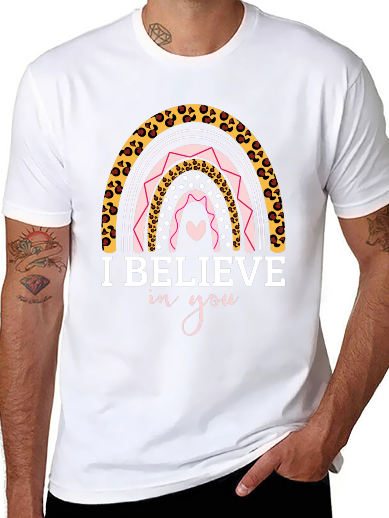I Believe In You Rainbow Graphic Tee