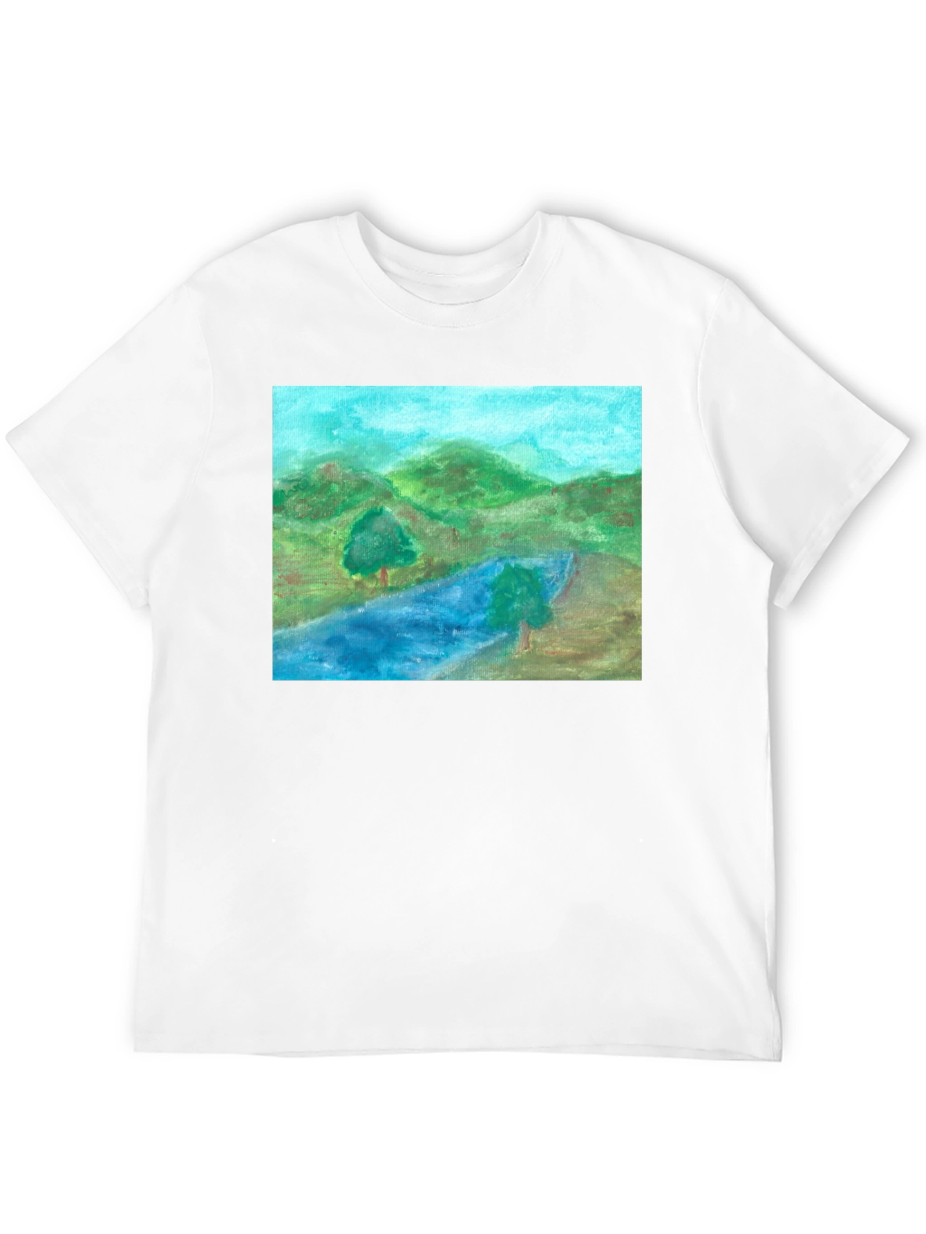Scenic Landscape Black T-Shirt