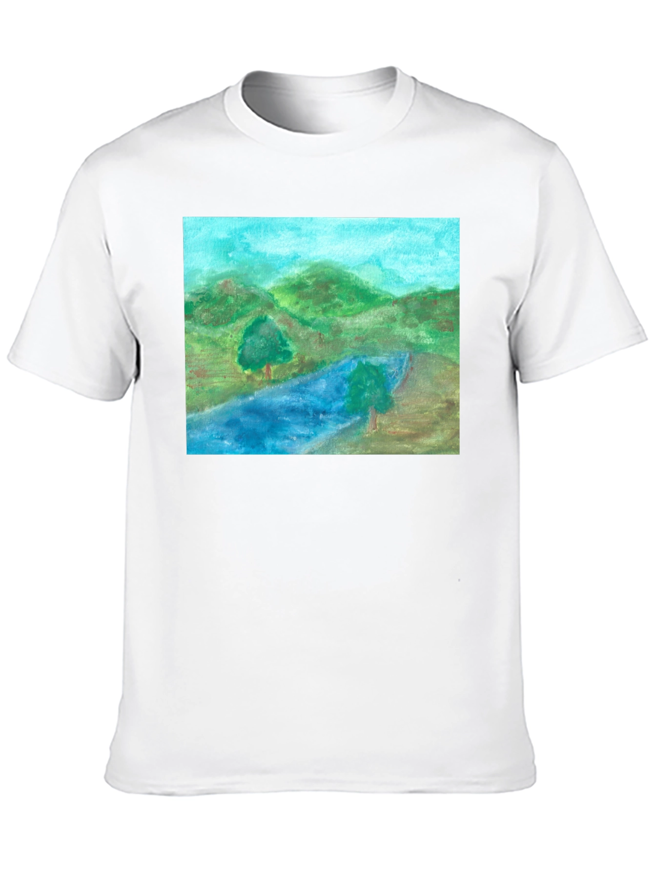 Scenic Landscape Black T-Shirt