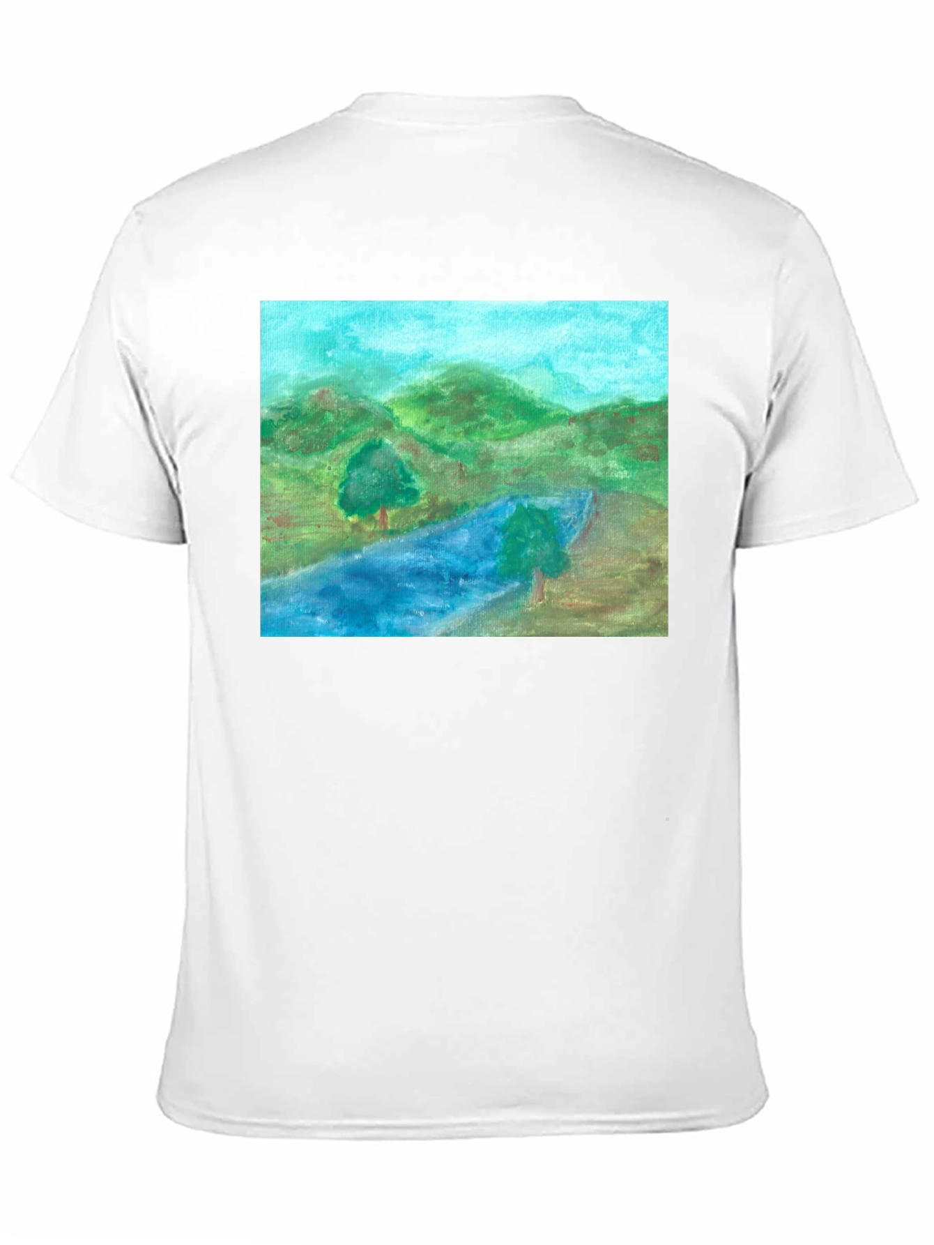 Scenic Landscape Black T-Shirt