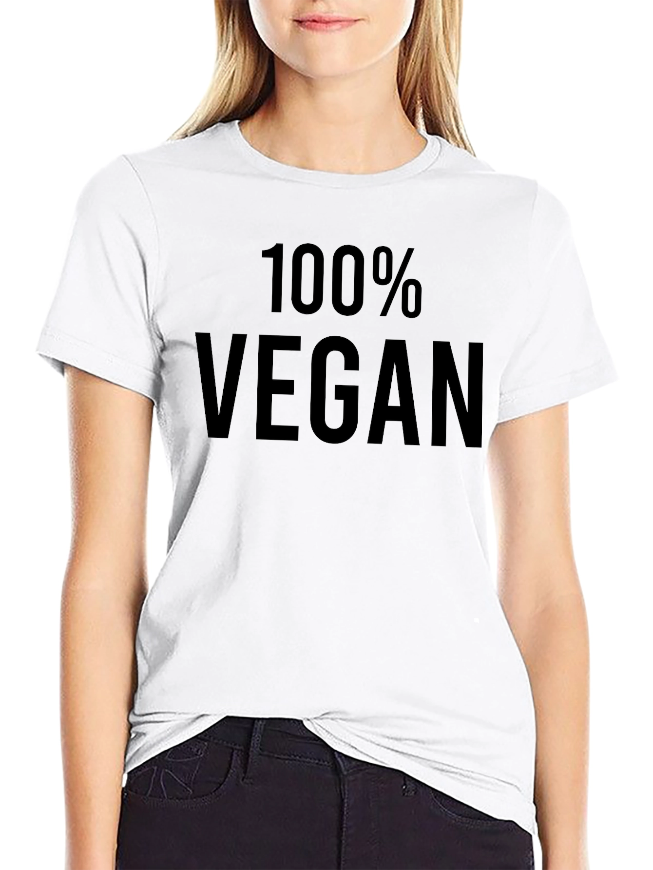 100% Vegan Black T-Shirt - Ethical Fashion Statement