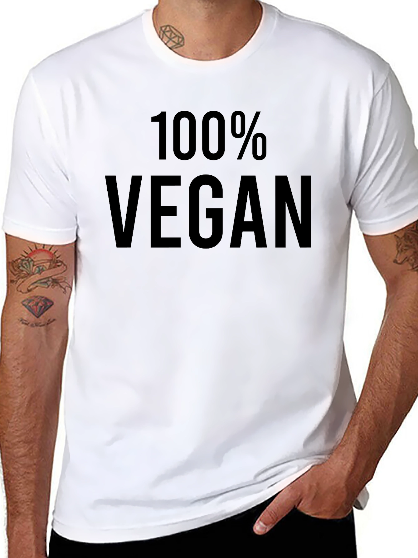 100% Vegan Black T-Shirt - Ethical Fashion Statement