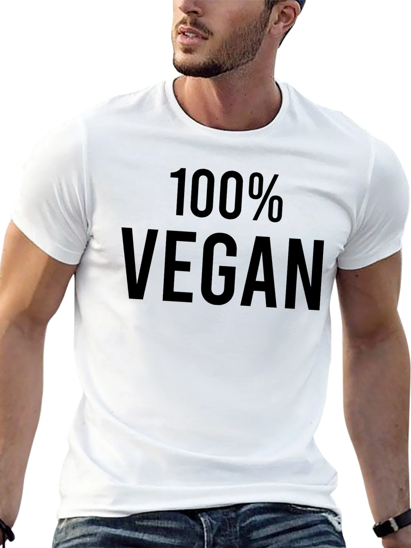 100% Vegan Black T-Shirt - Ethical Fashion Statement