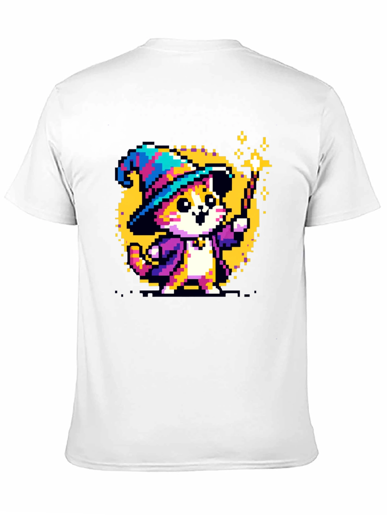 Wizard Cat Pixel Art T-Shirt