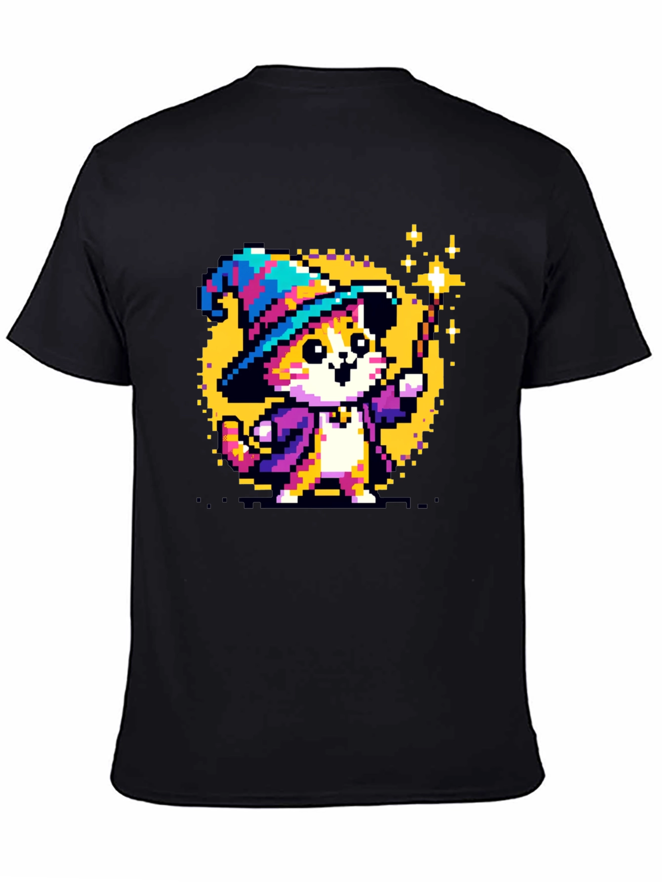 Wizard Cat Pixel Art T-Shirt