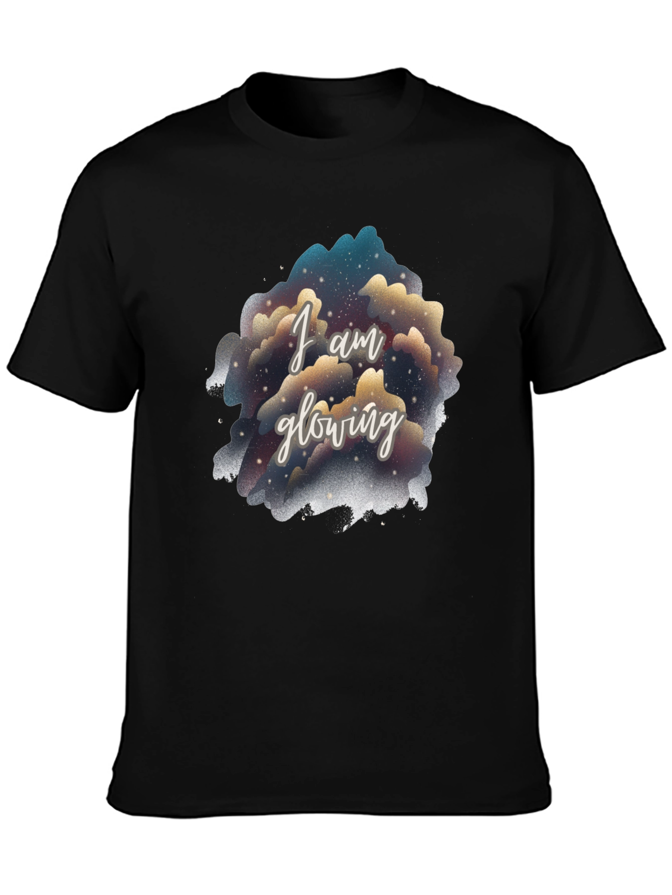 I Am Glowing Graphic Tee - Black