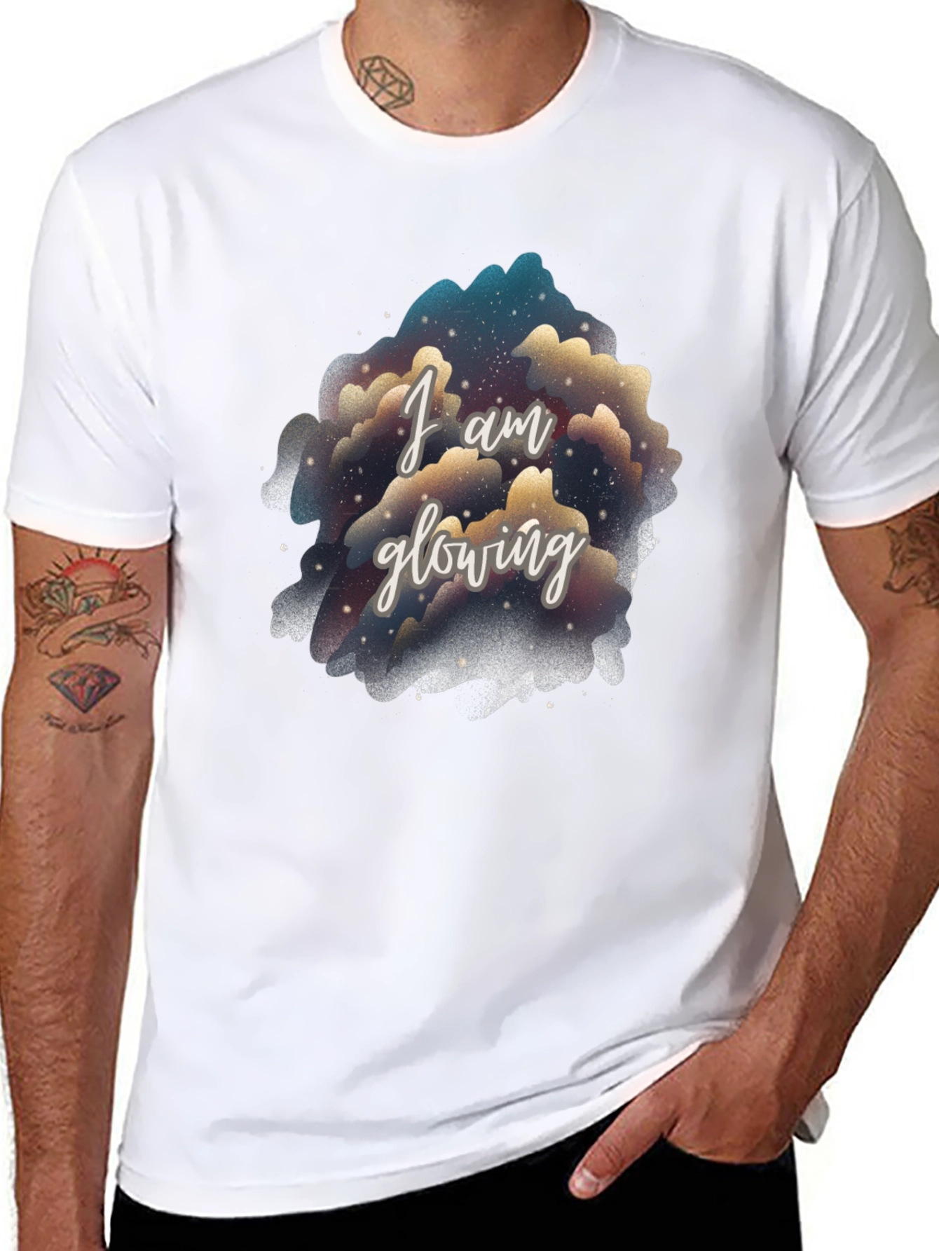 I Am Glowing Graphic Tee - Black